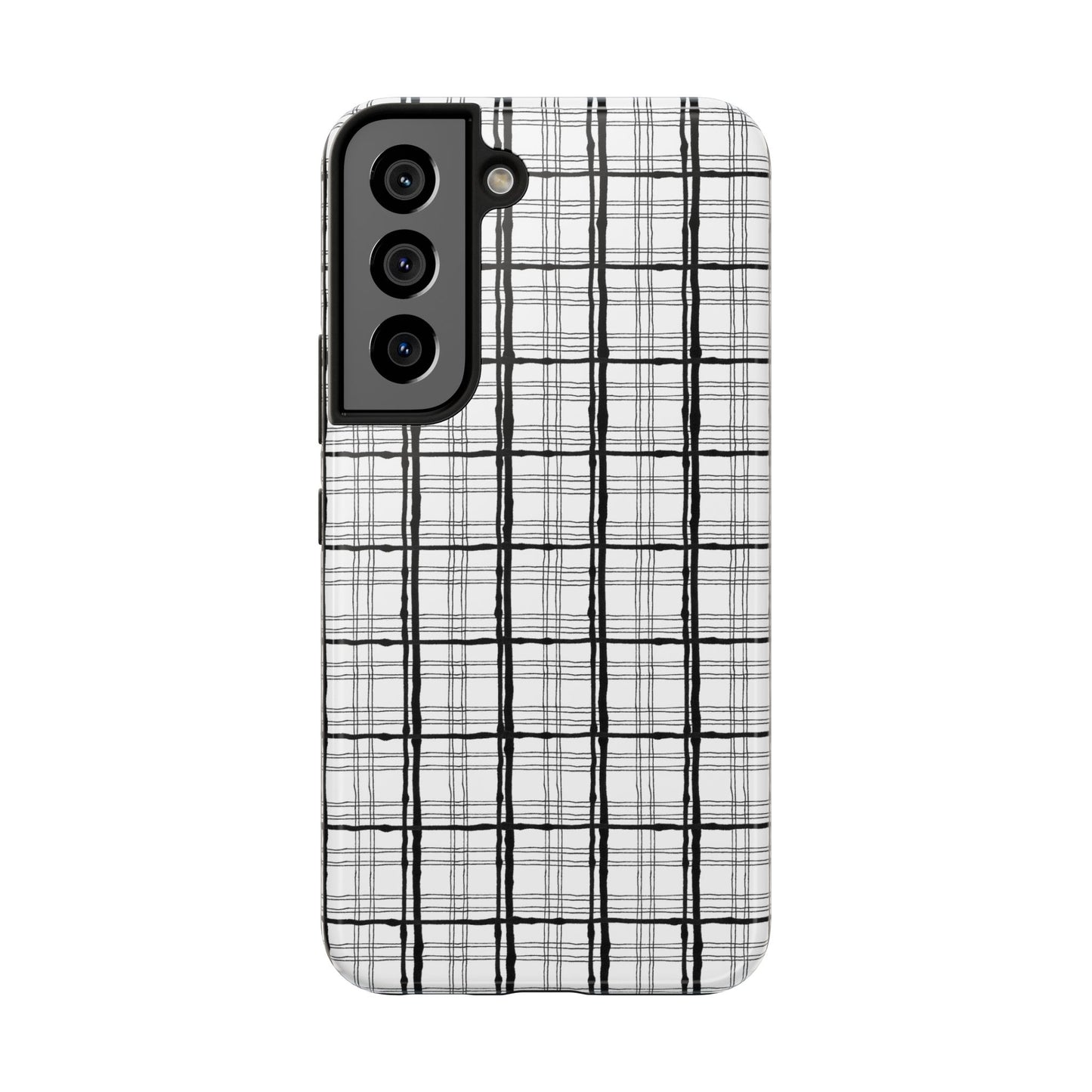 Sophistiplaid White / Black Phone Case