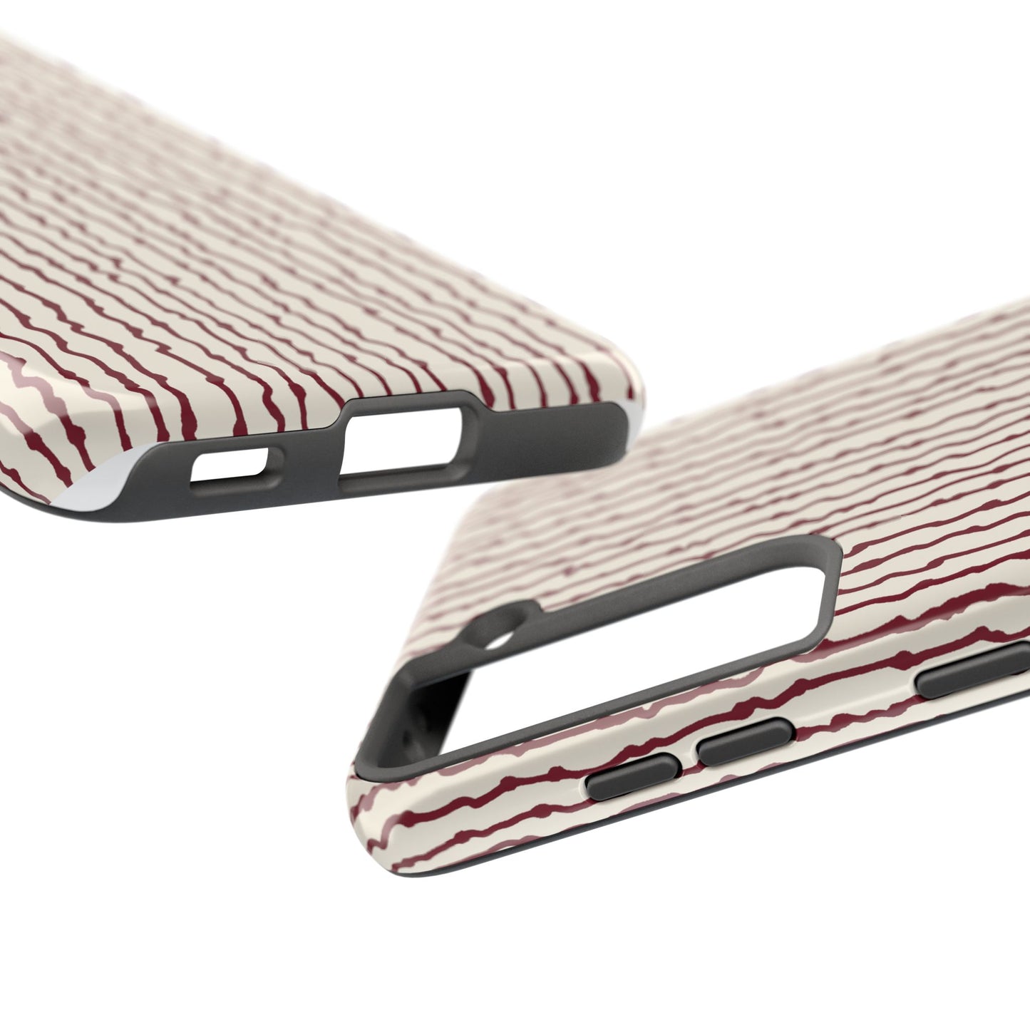Faux Seersucker Ivory / Red Phone Case