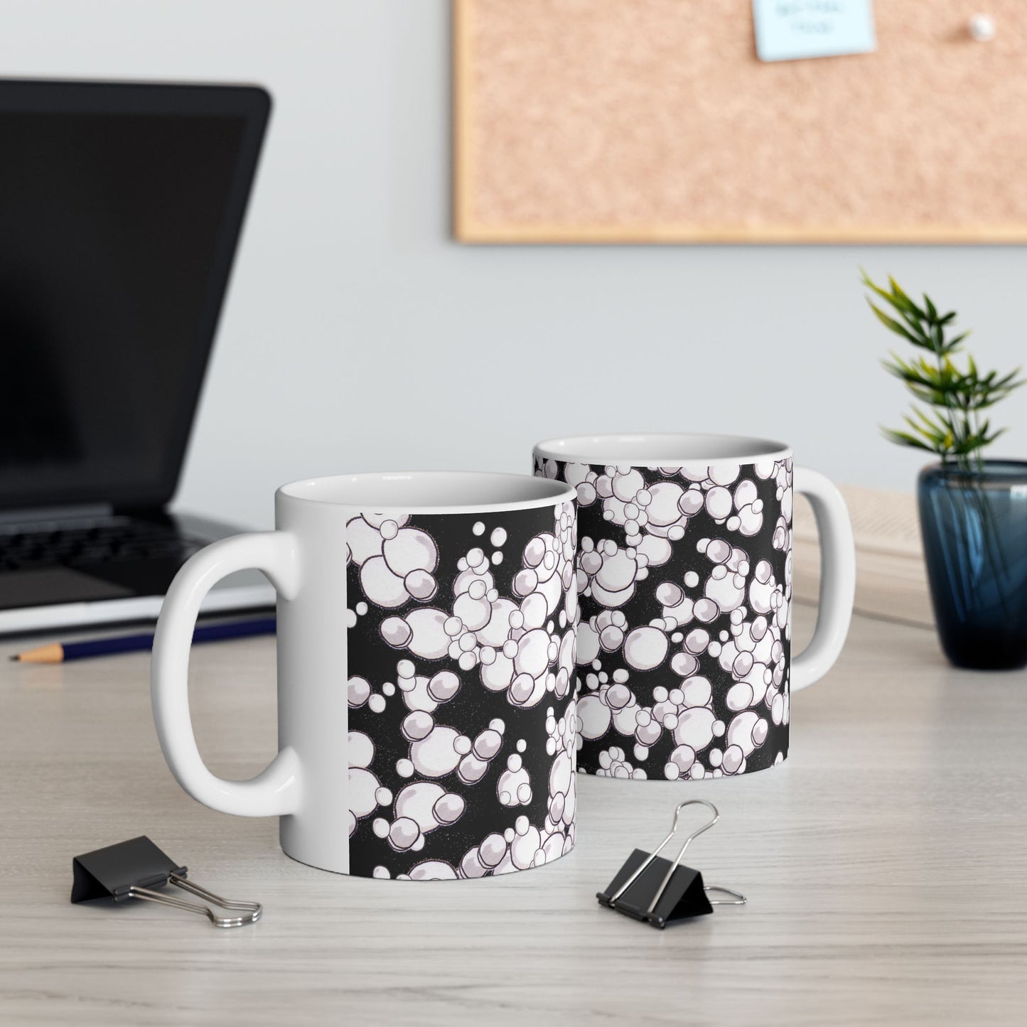 Bubble Dots Black Cup