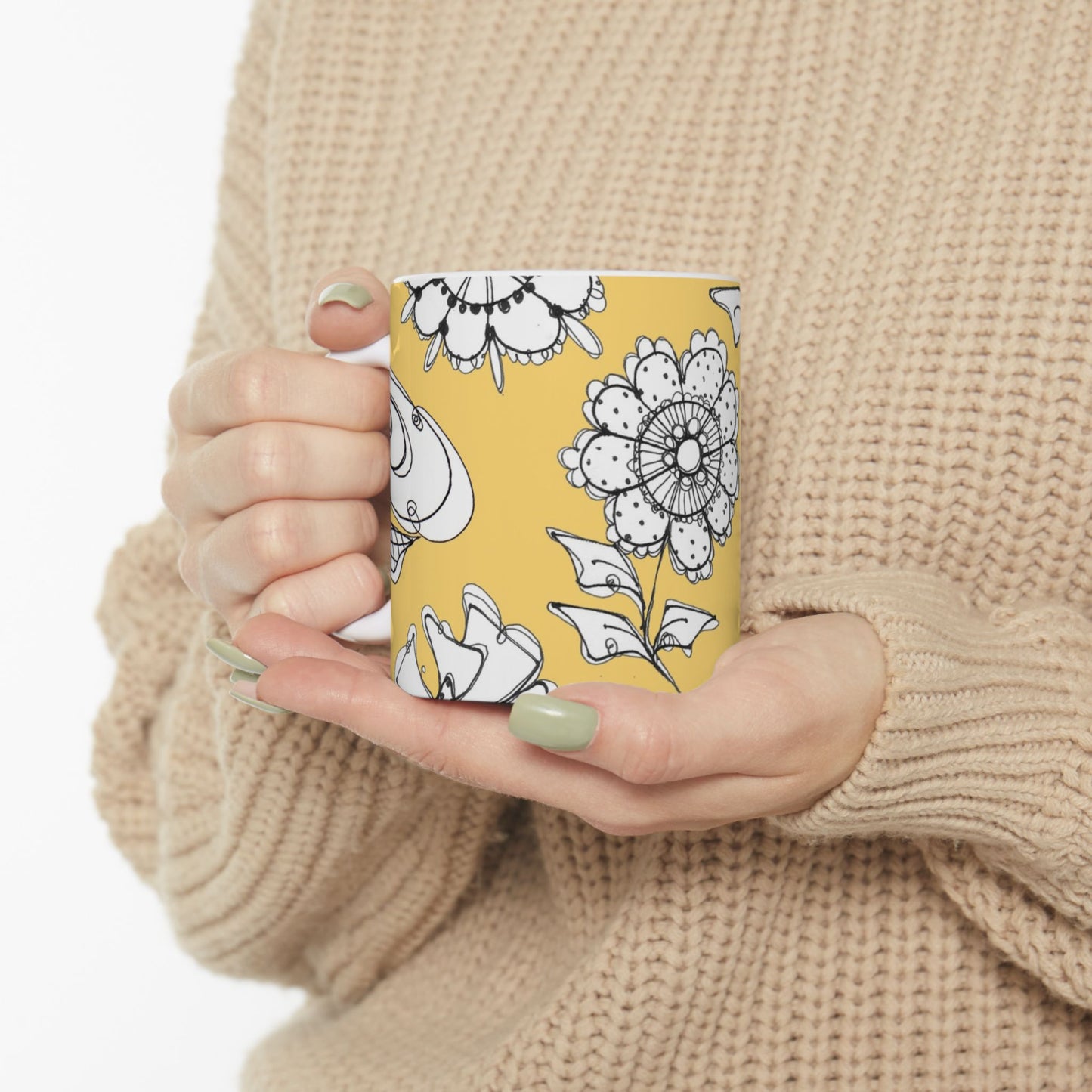 Paper Posies Yellow Cup