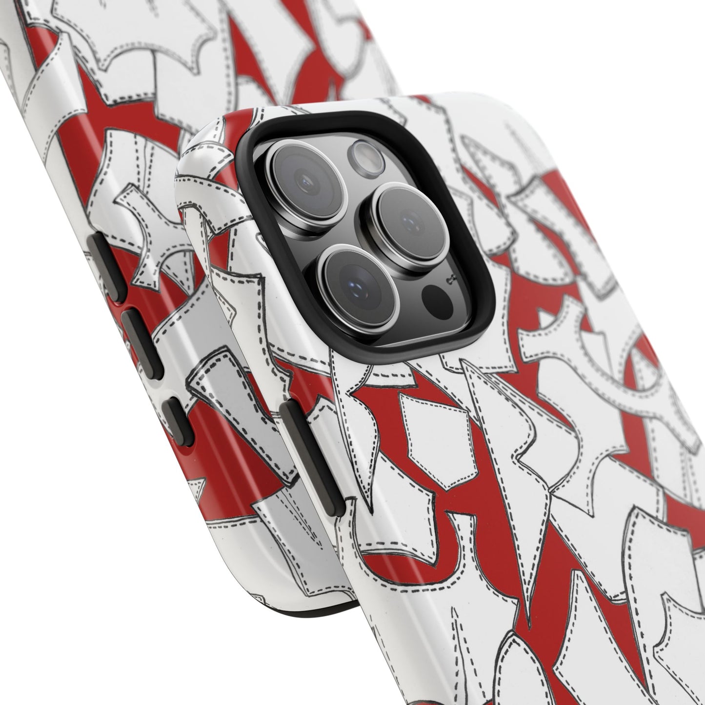 Pattern Pieces Red Phone Case