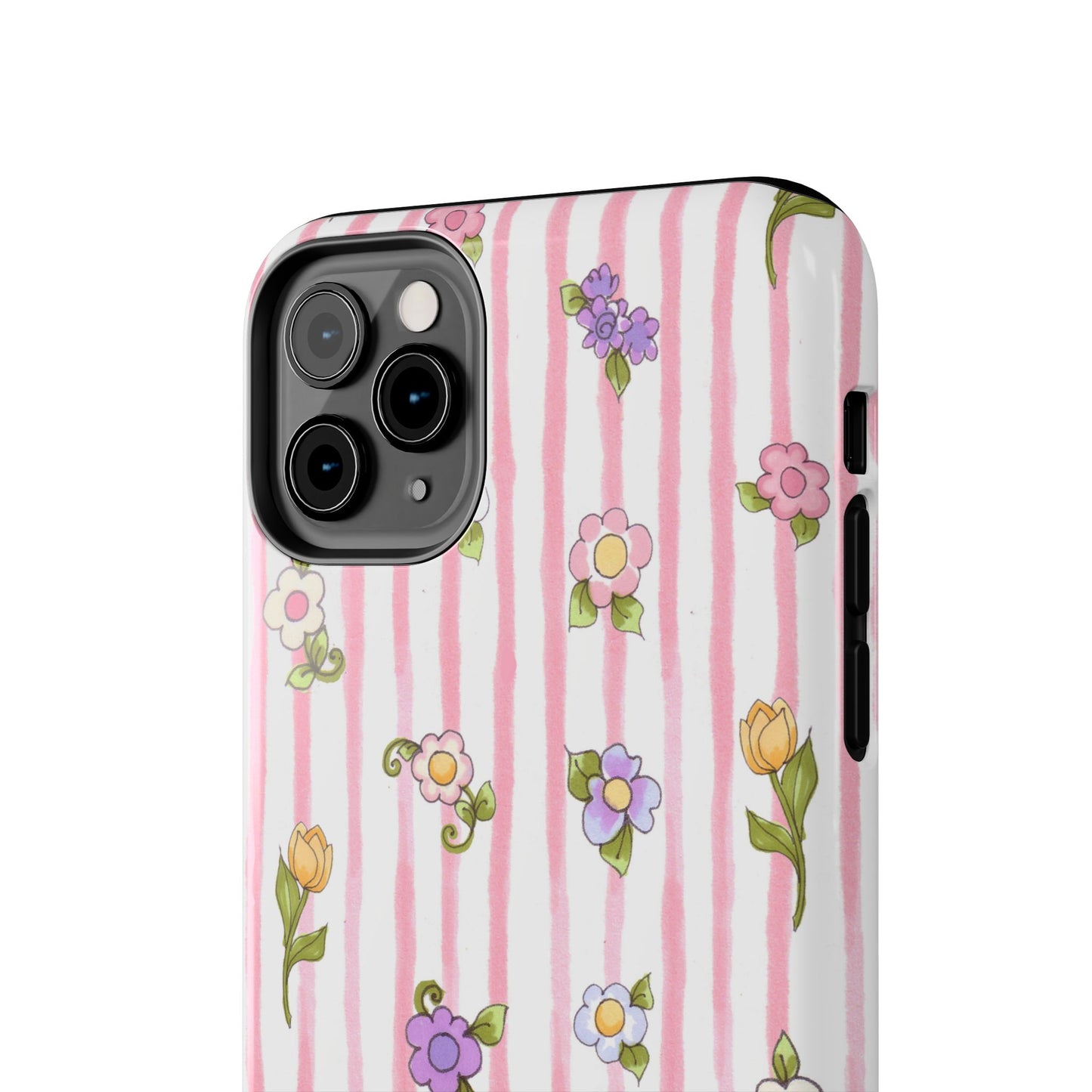 Pretty Posie Stripe Phone Case