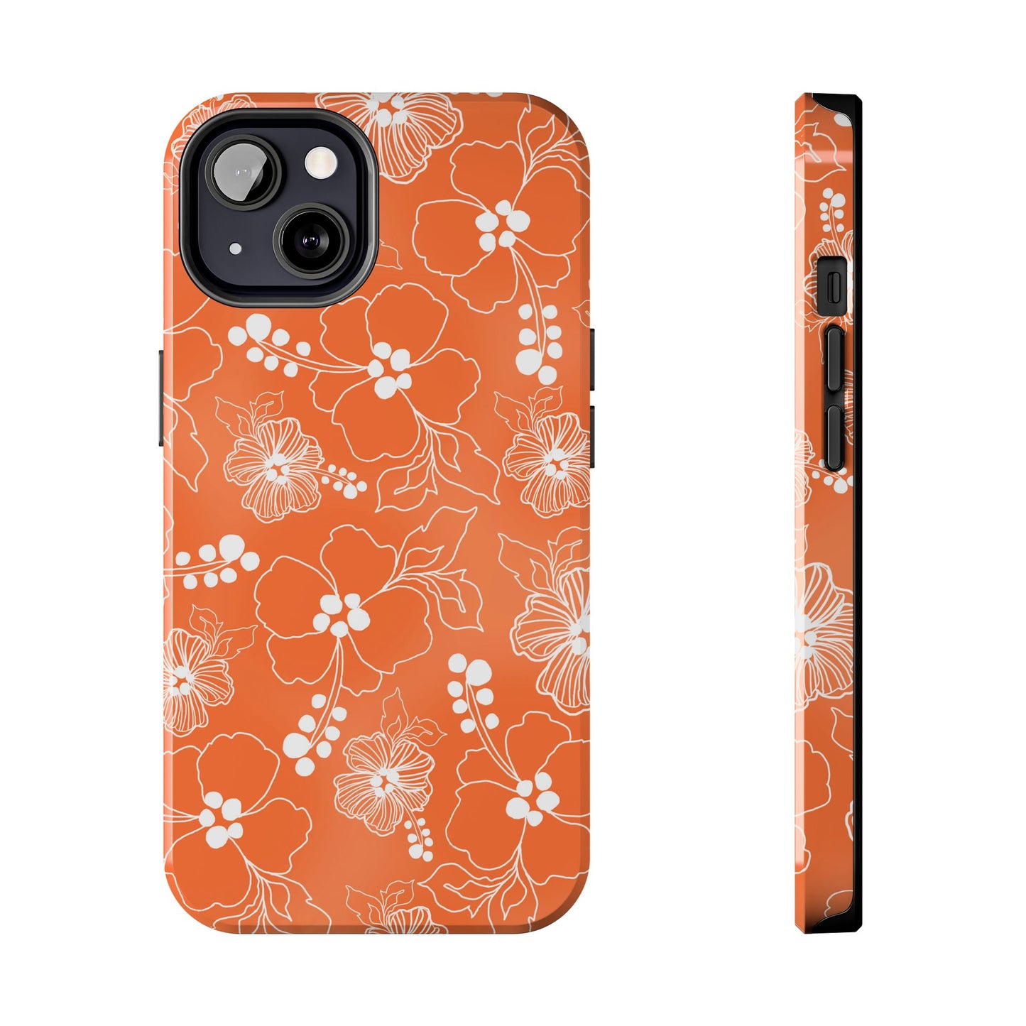 Lacey Hibiscus Coral Phone Case