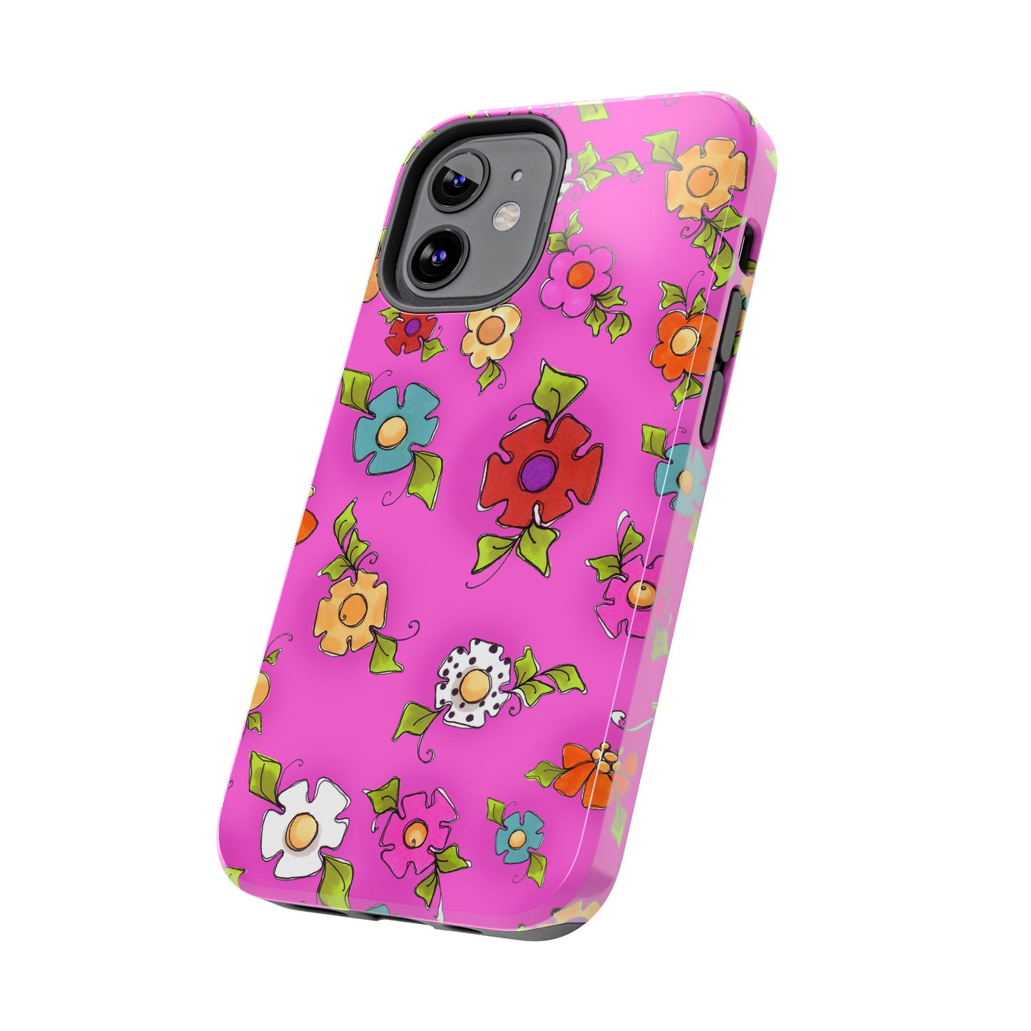 Happy Blooms Cerise Phone Case