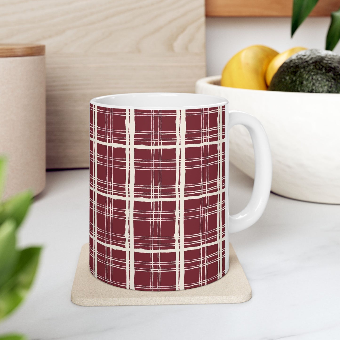 Red Plaid Cup