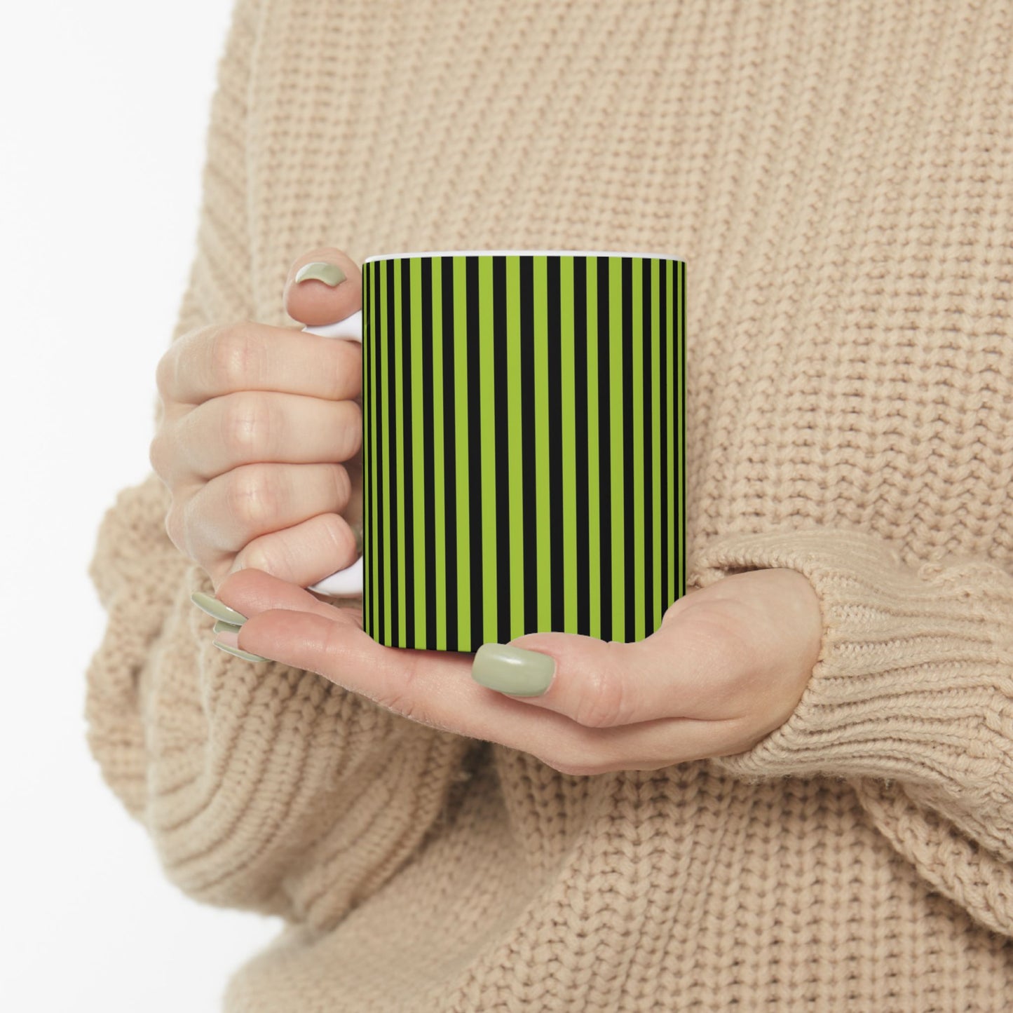 Stripe Green / Black Cup