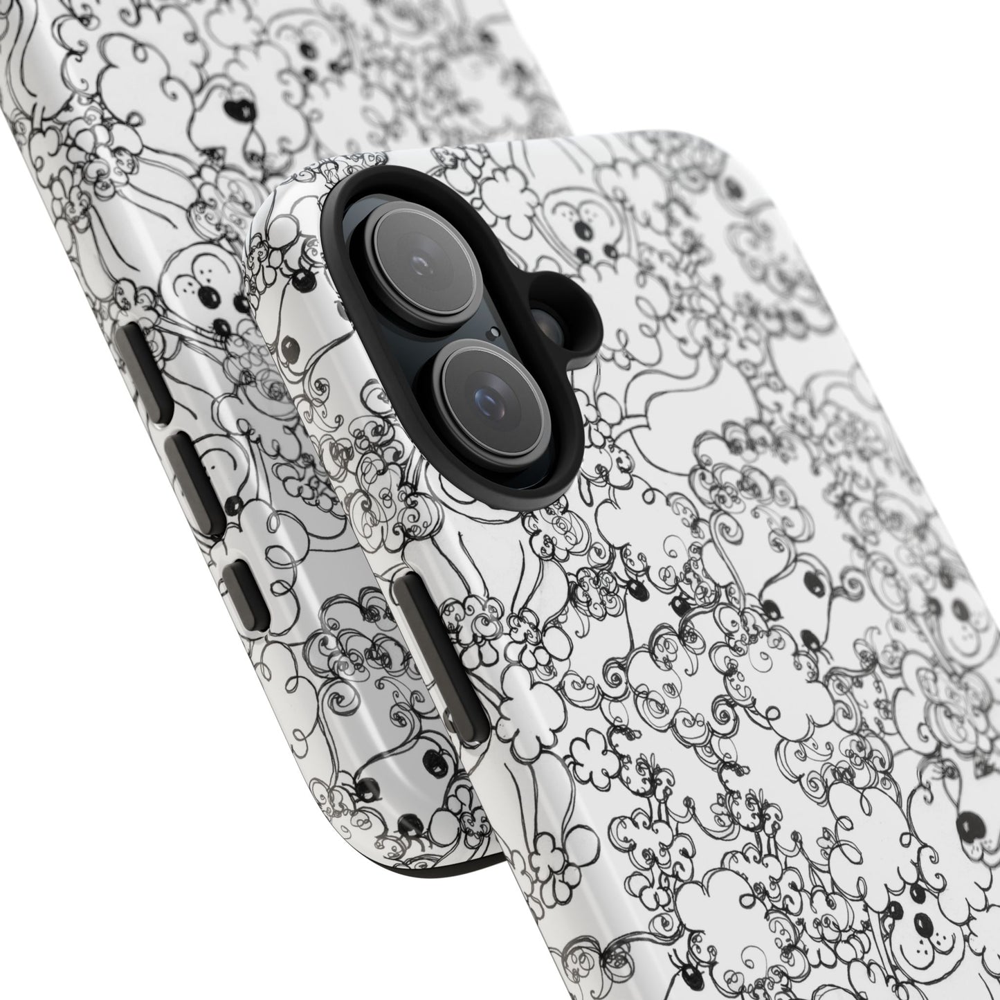 Poodle Party White Phone Case