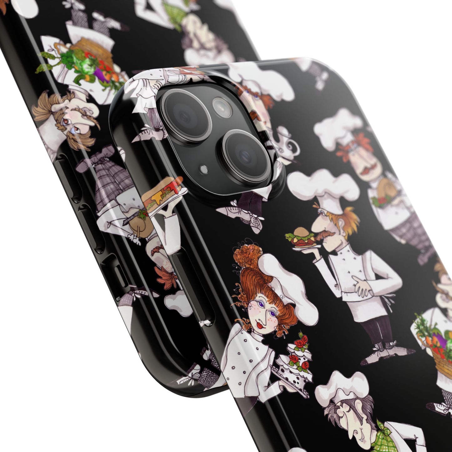 Tossed Chefs Black Phone Case