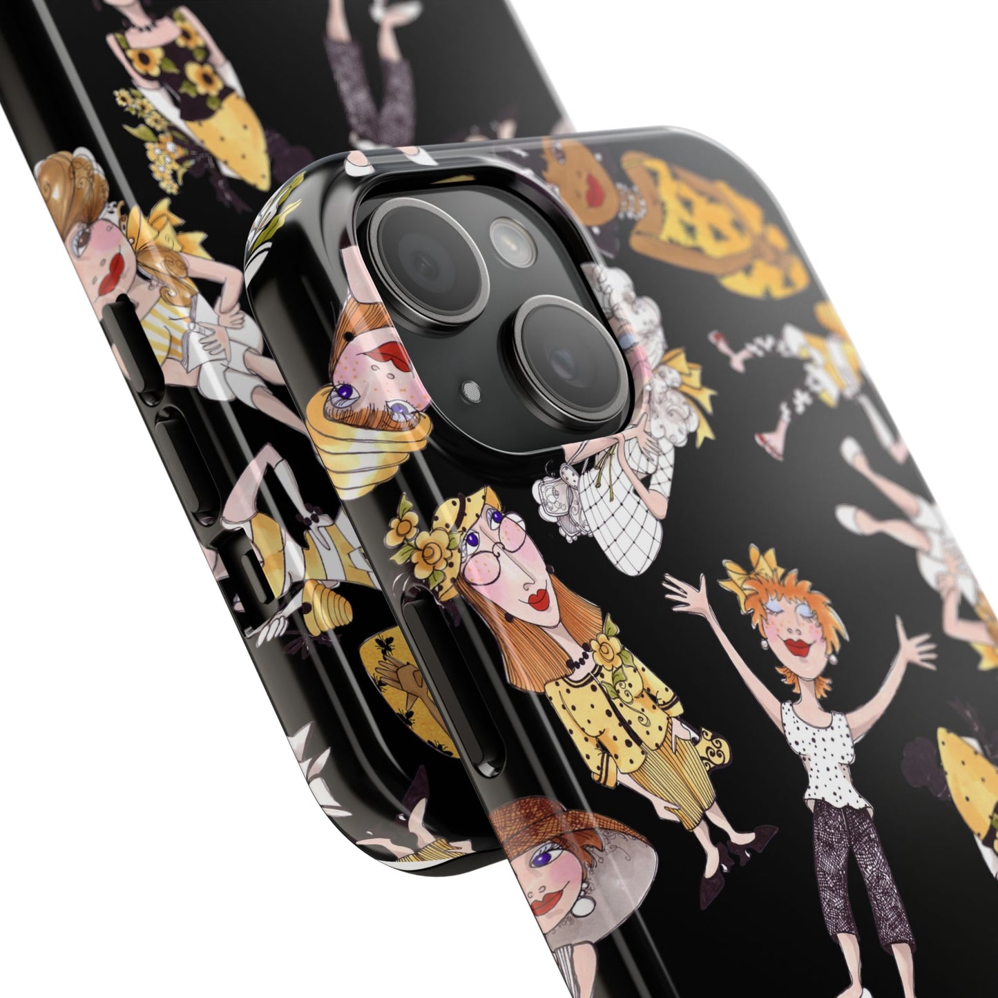 Bee Tossed Black Phone Case