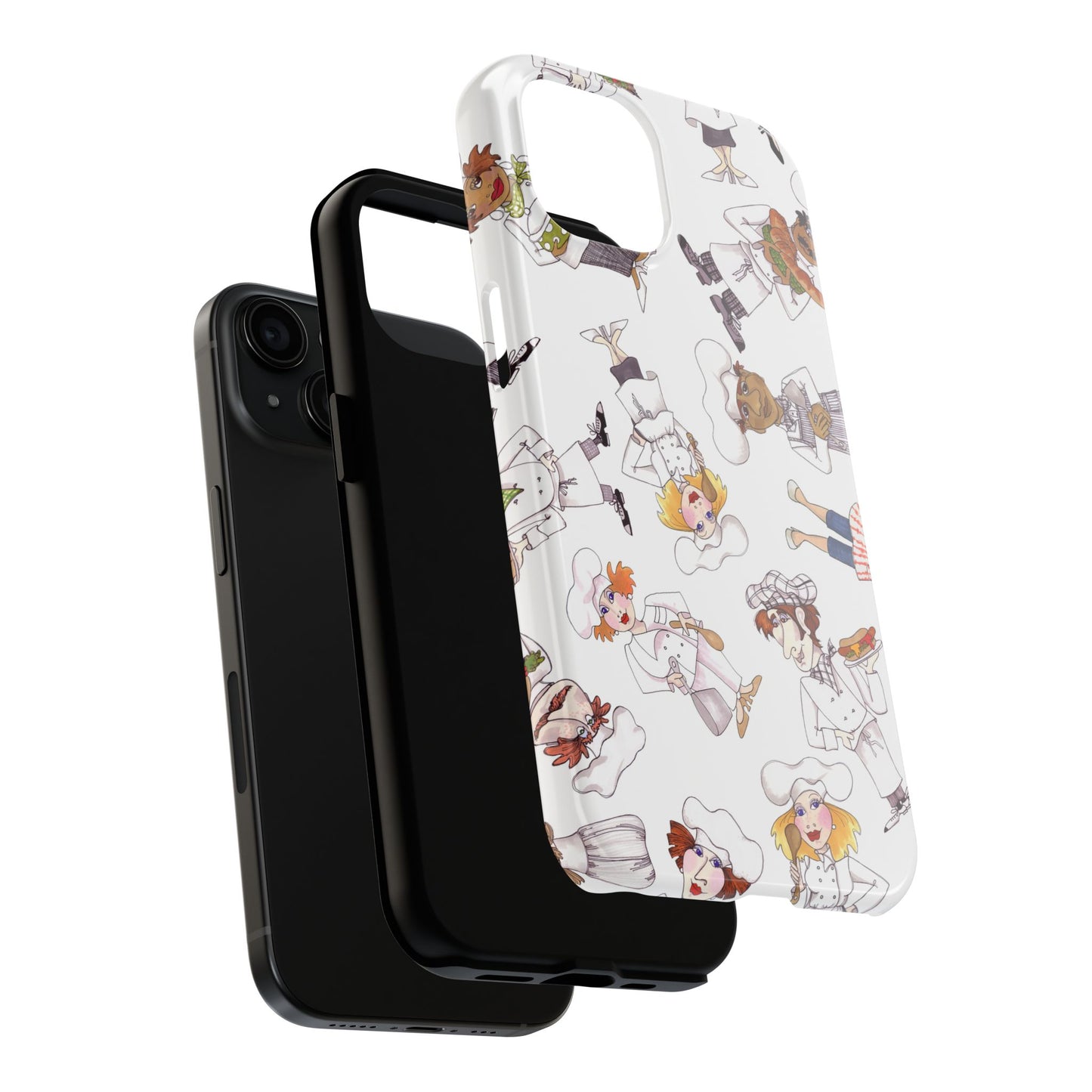 Tossed Chefs White Phone Case
