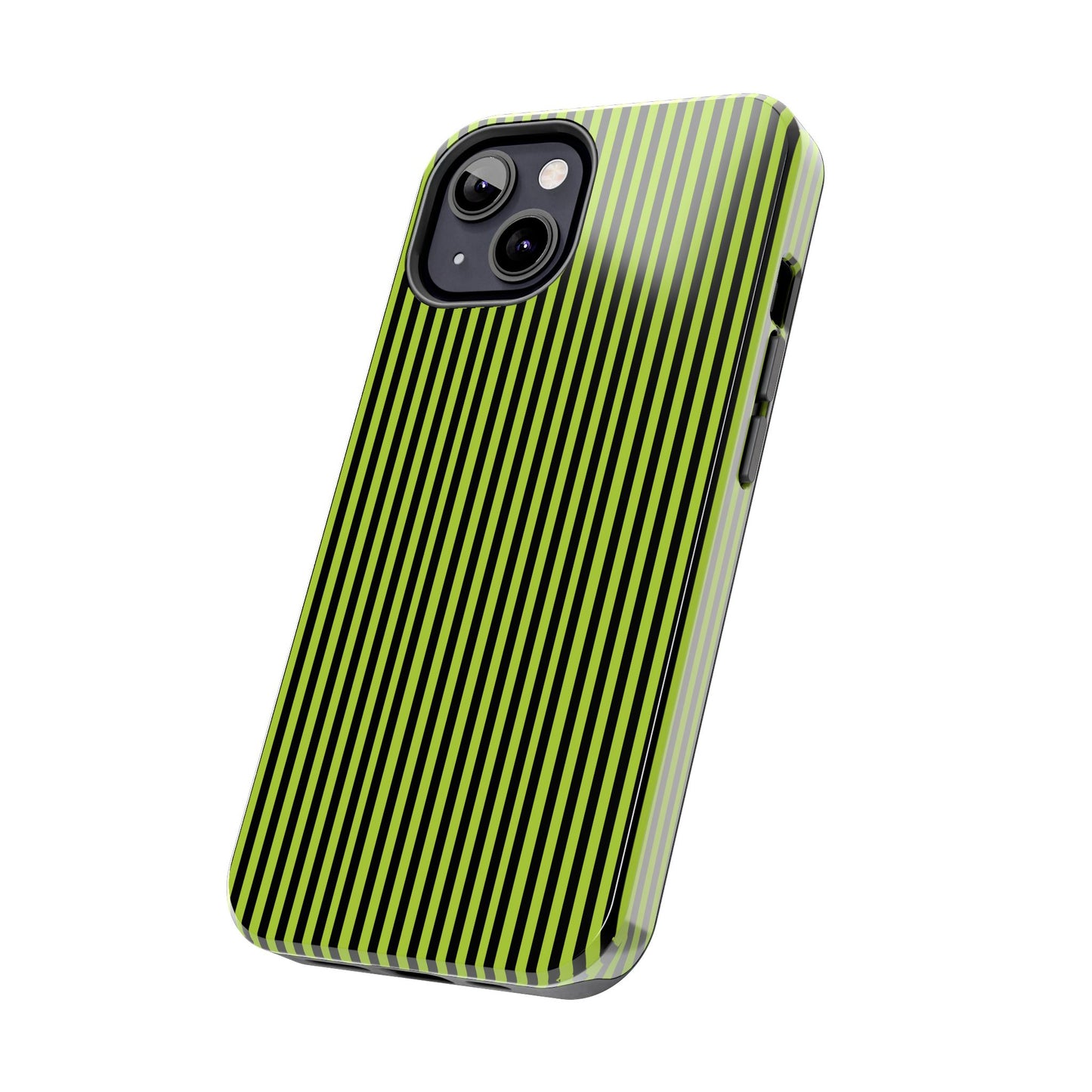 Stripe Green / Black Phone Case