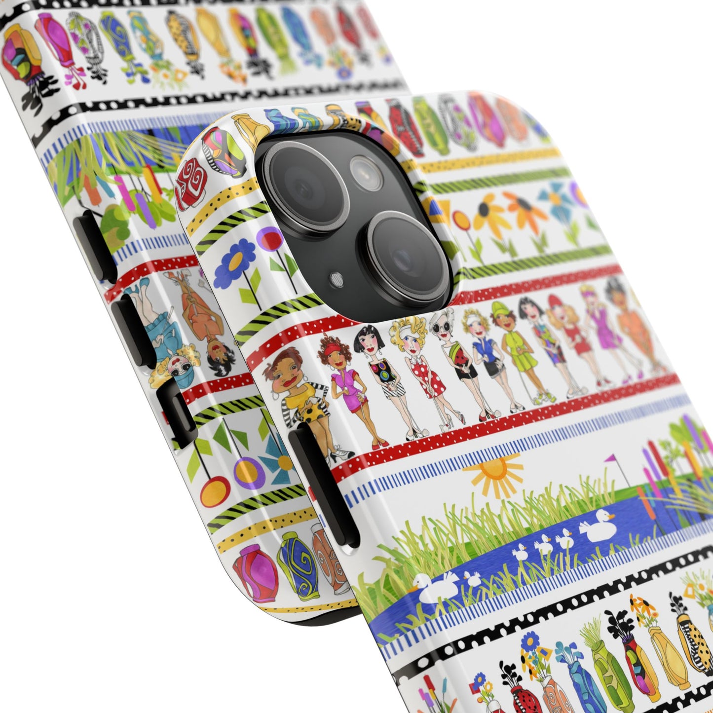 Golf Borders White Phone Case