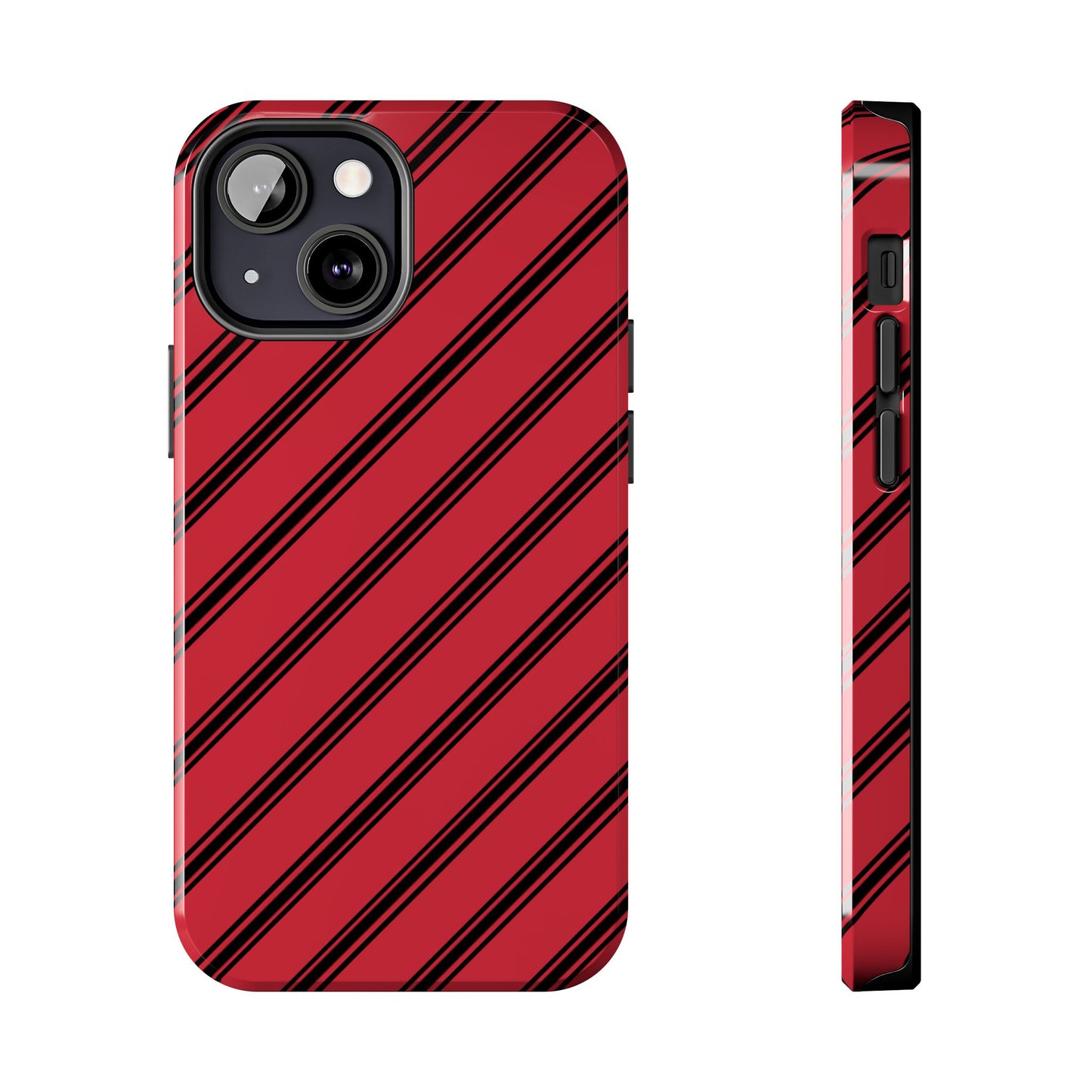 Awning Stripe Red / Black Phone Case