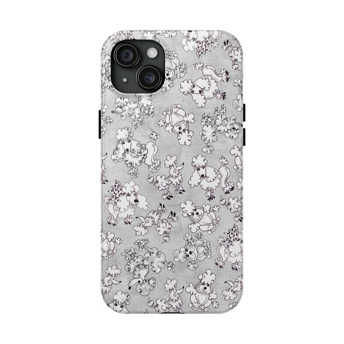 Paris Poodles Silver Phone Case