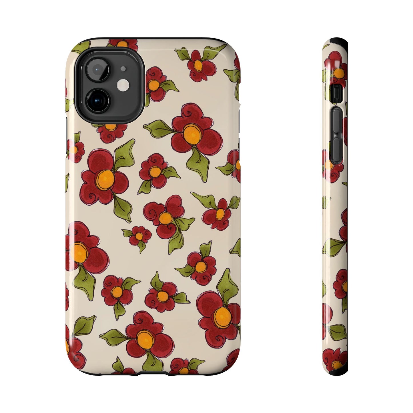 Chili Pepper Daisies Phone Case