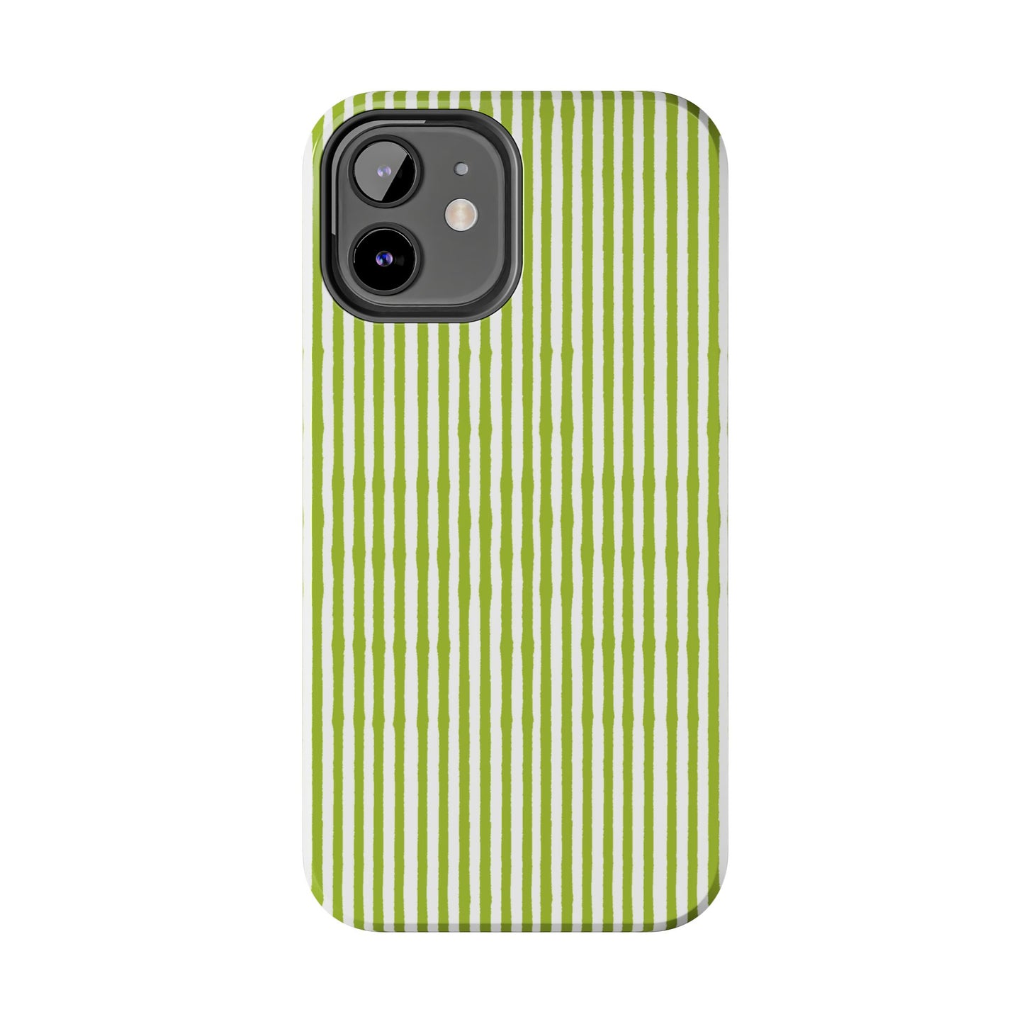 Lazy Stripe Green / White Phone Case