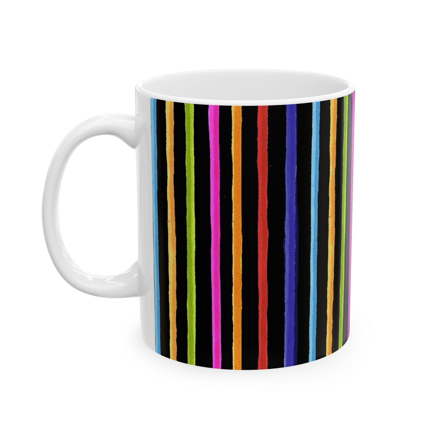 Happy Stripe Black Cup