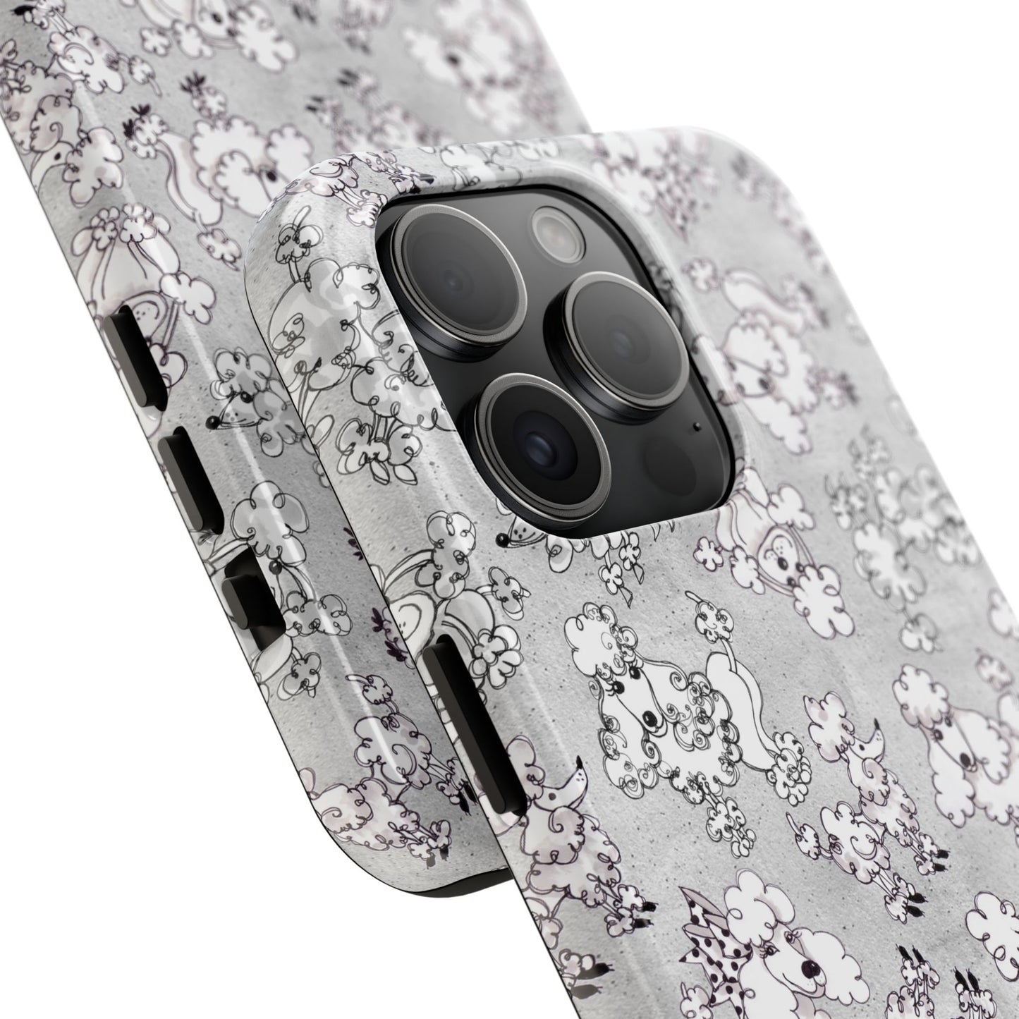 Paris Poodles Silver Phone Case