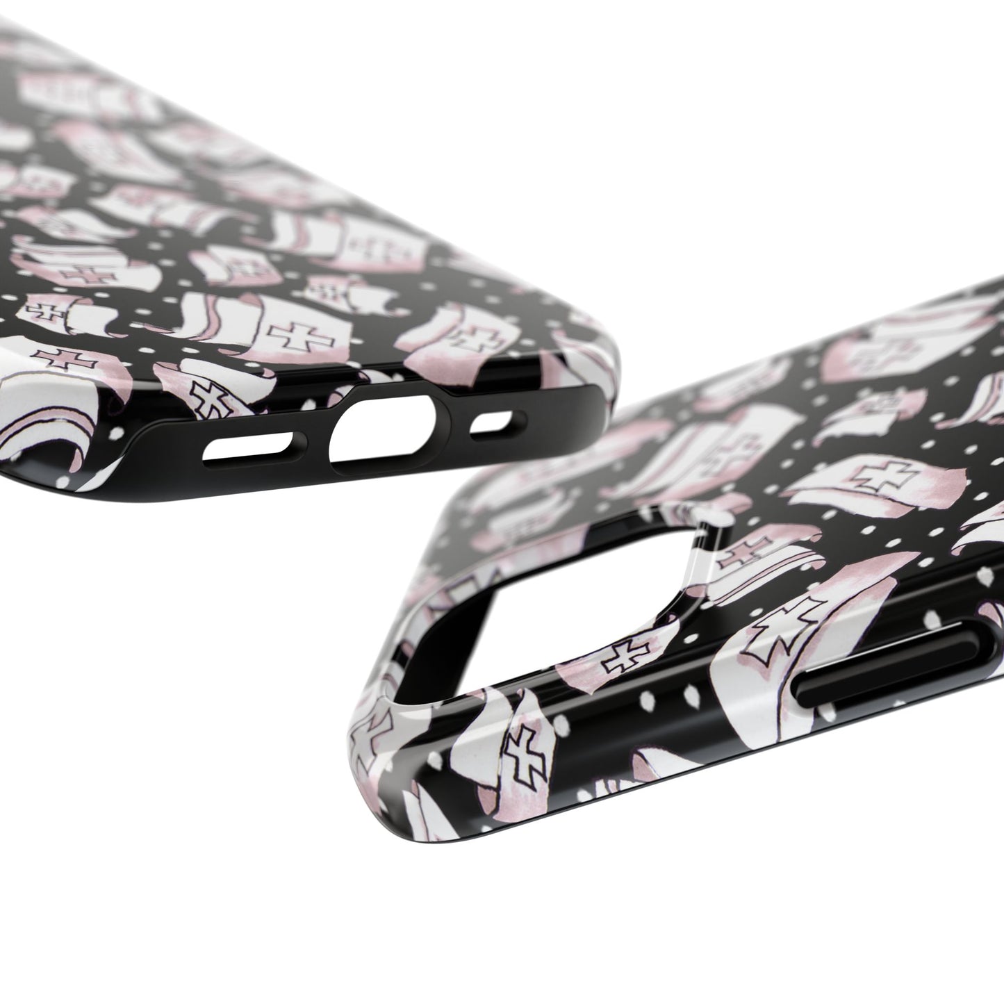 Med Hats Black Phone Case