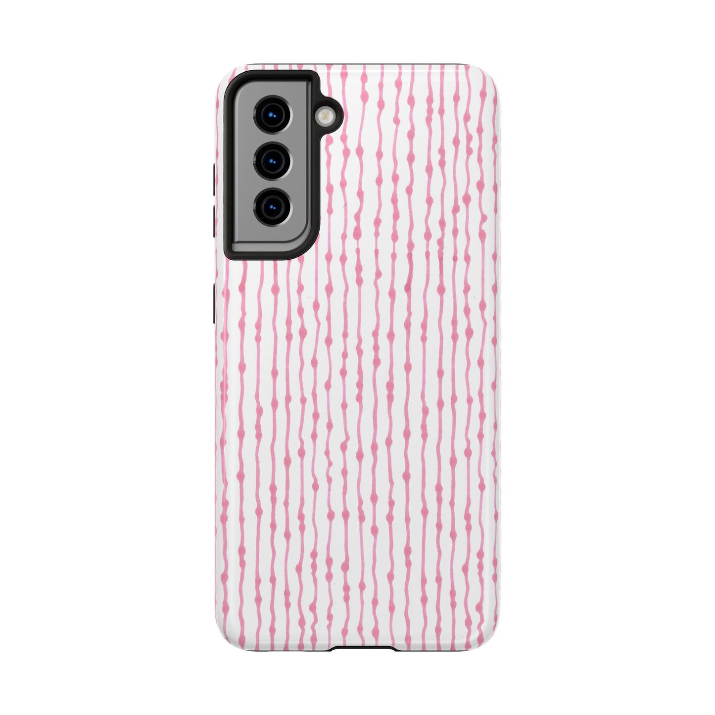 Faux Seersucker White / Pink Phone Case