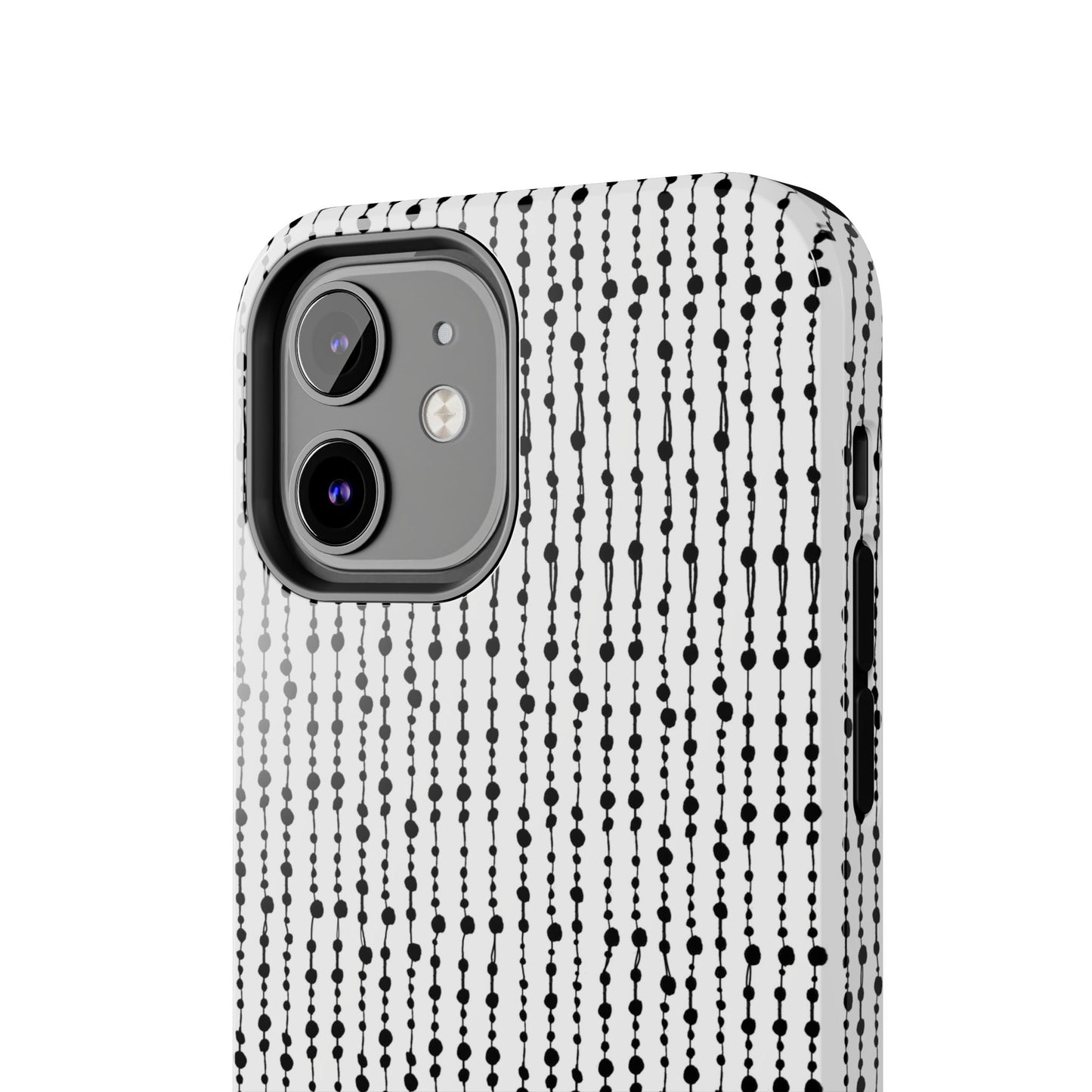 Beaded Curtain White / Black Phone Case