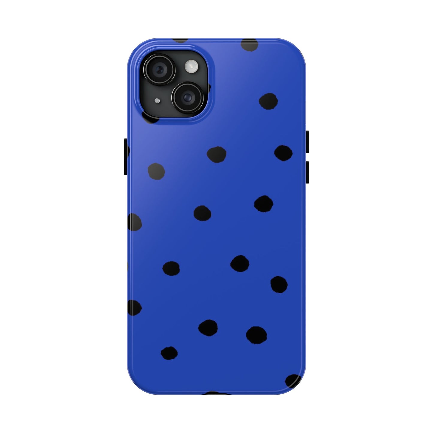 Dinky Dots Blue / Black Phone Case