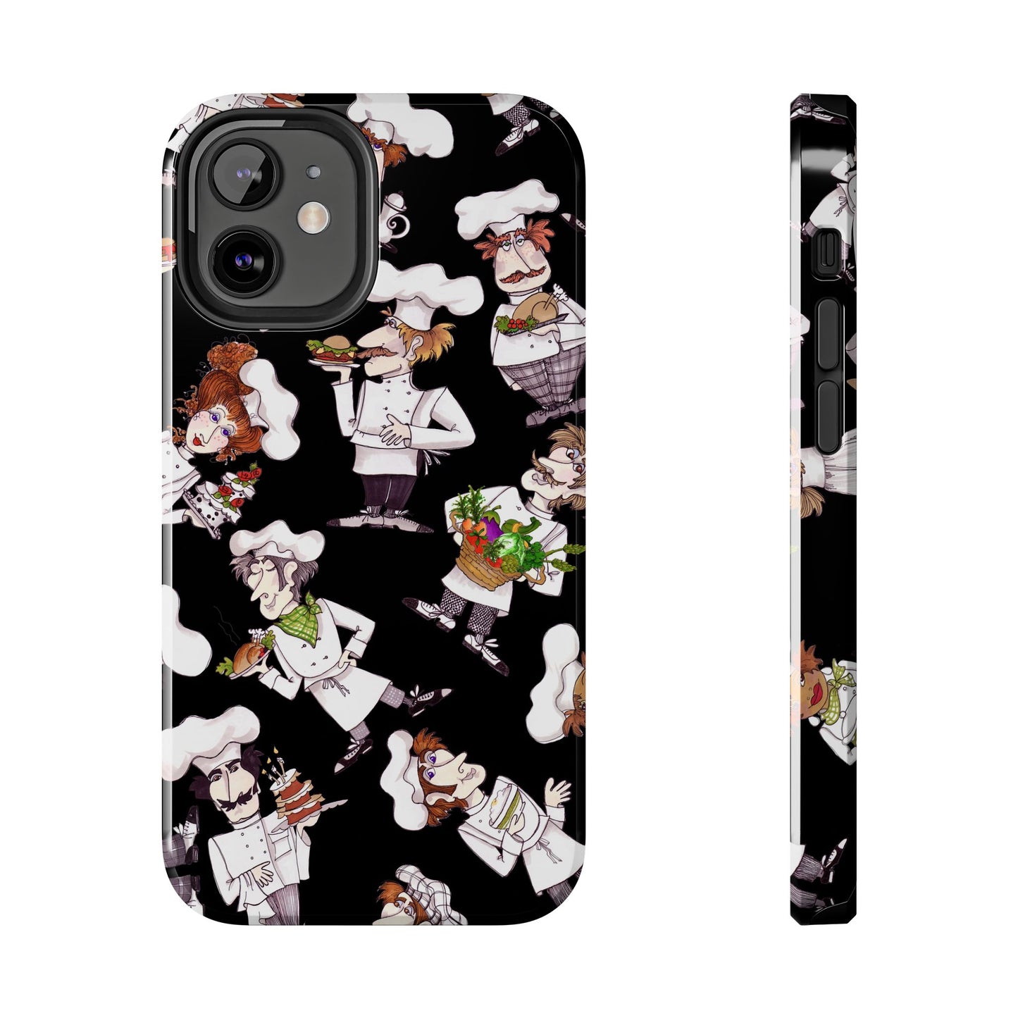 Tossed Chefs Black Phone Case
