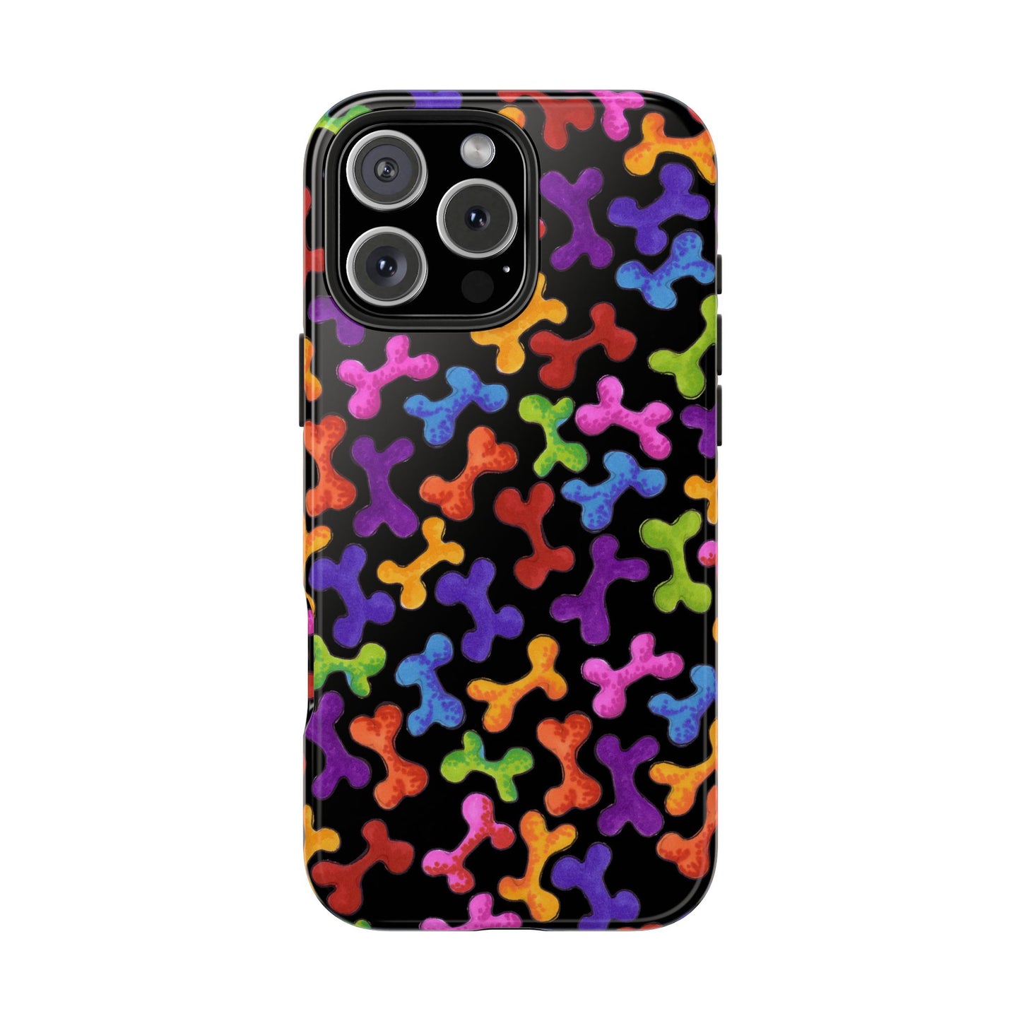 Fancy Bones Black / Multi Phone Case