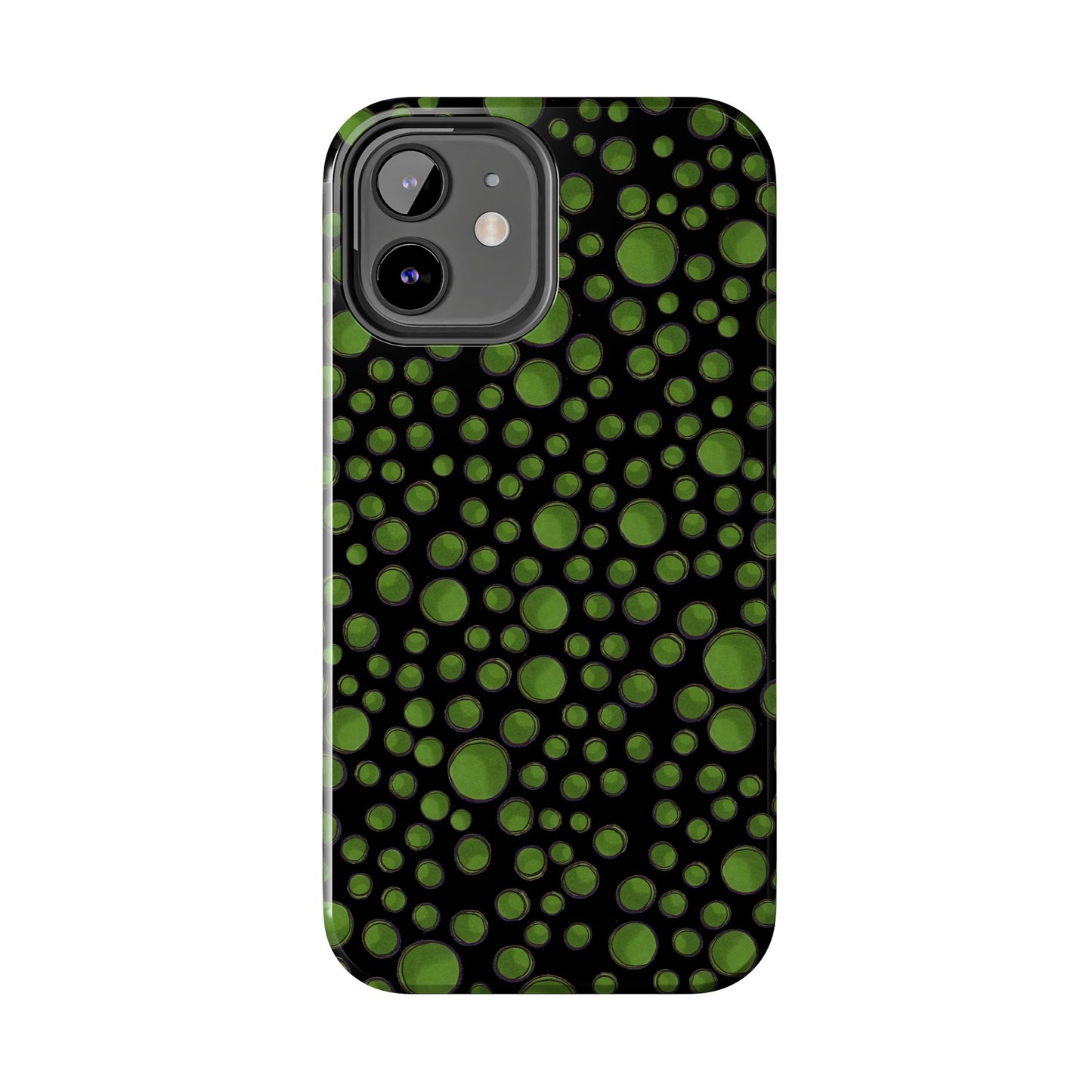Dot Assortment Black / Green Phone Case