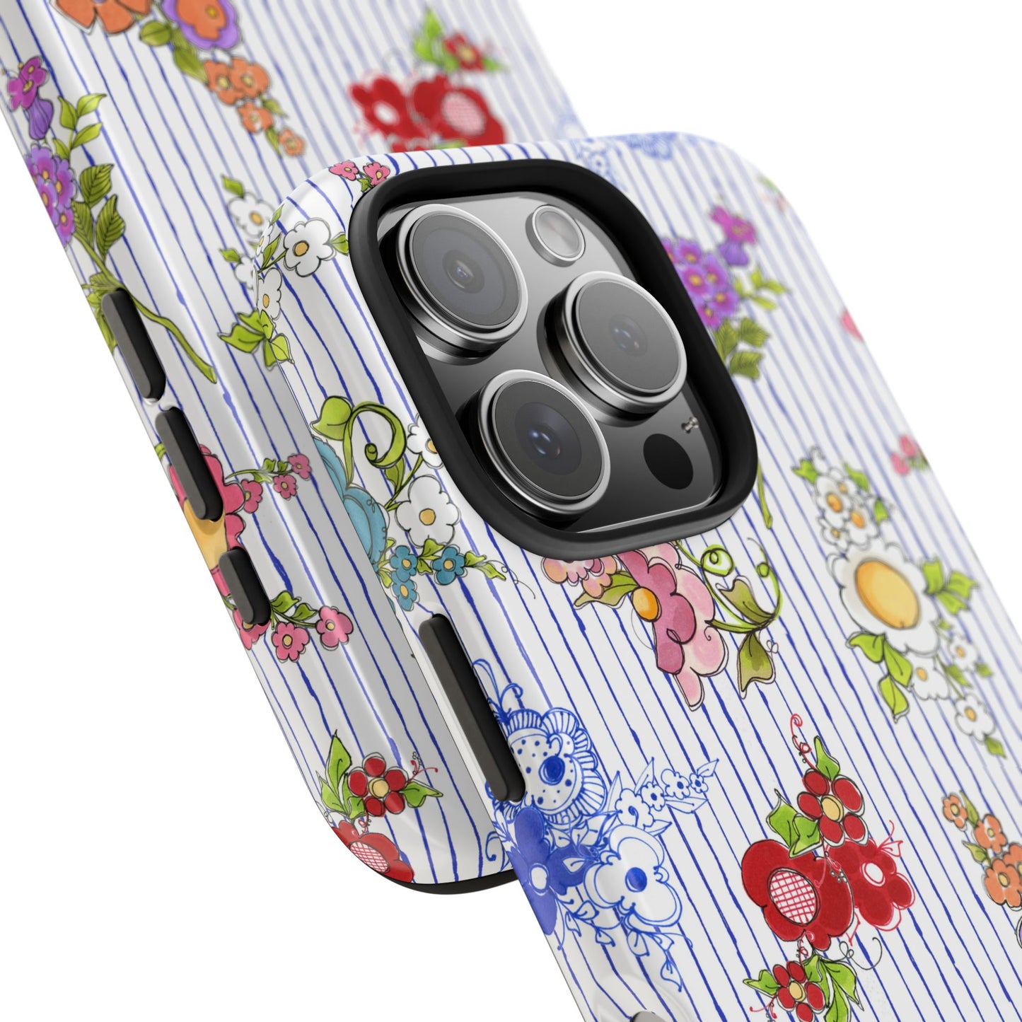 Mixed Bouquets Blue / White Phone Case