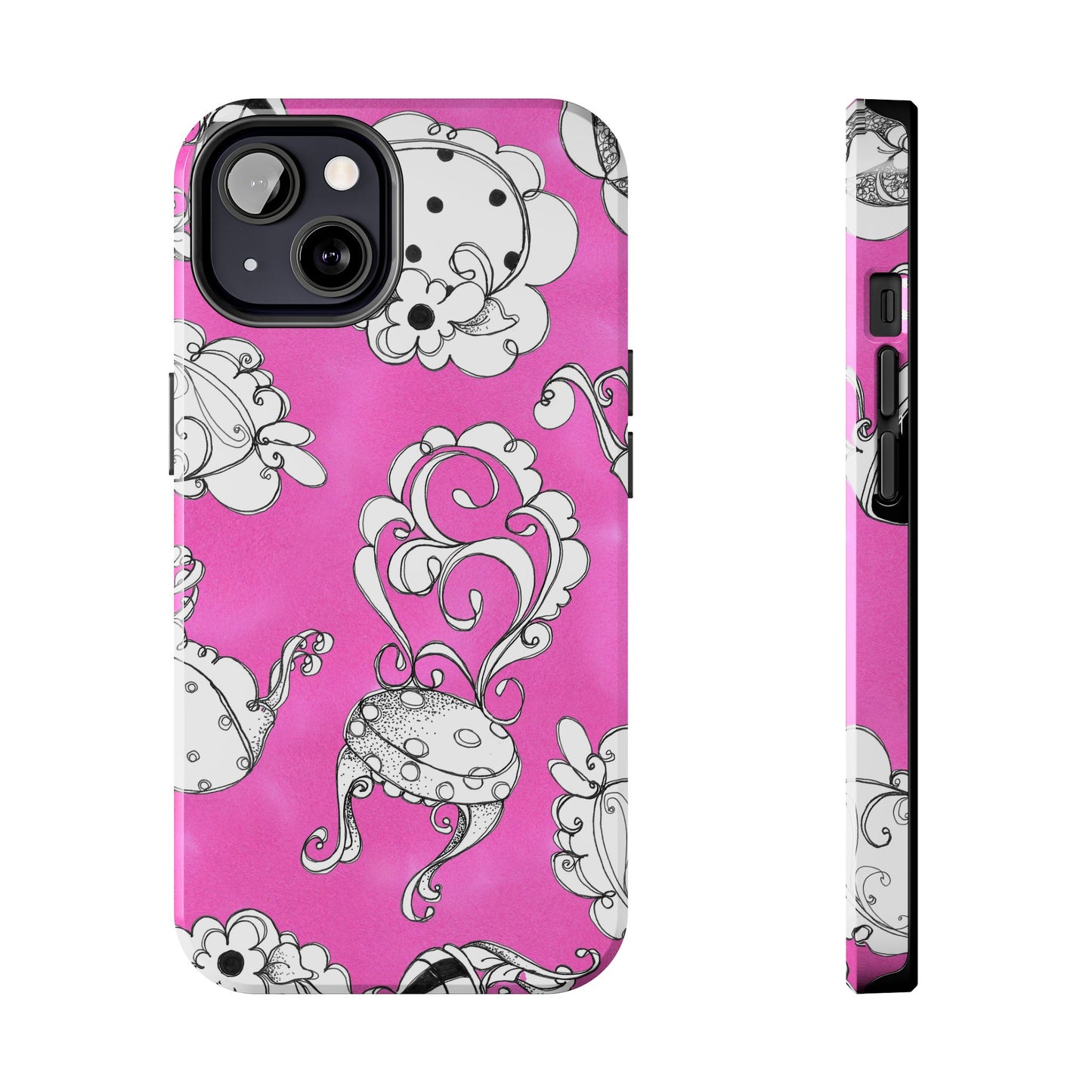 Bistro Chairs Pink Phone Case