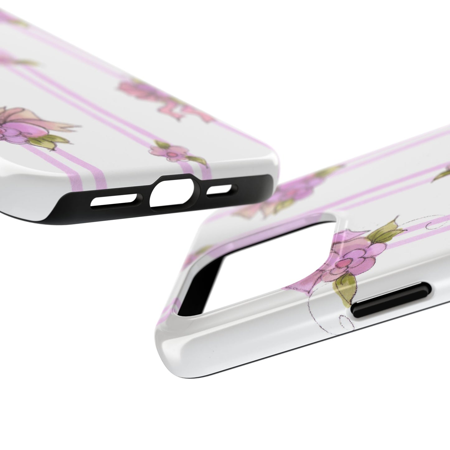 Flower Model Flower Stripe Phone Case