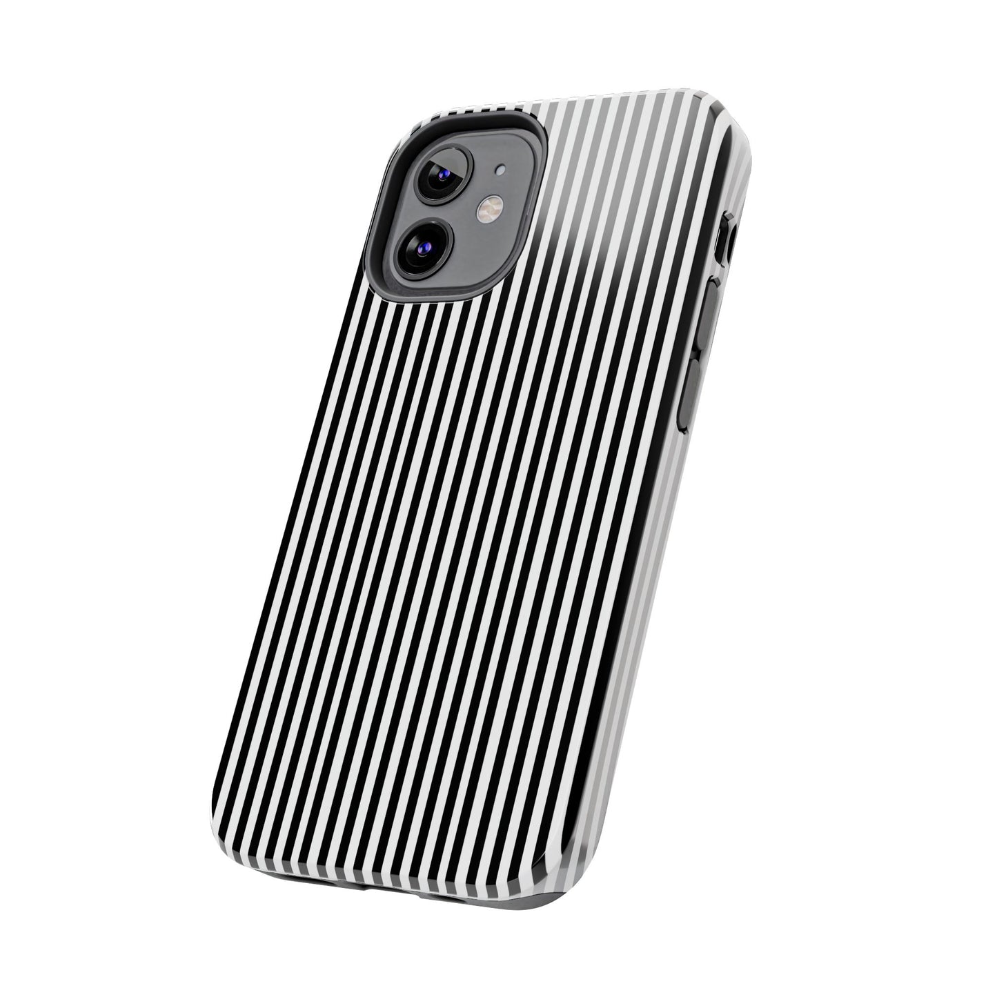 Stripe White / Black Phone Case