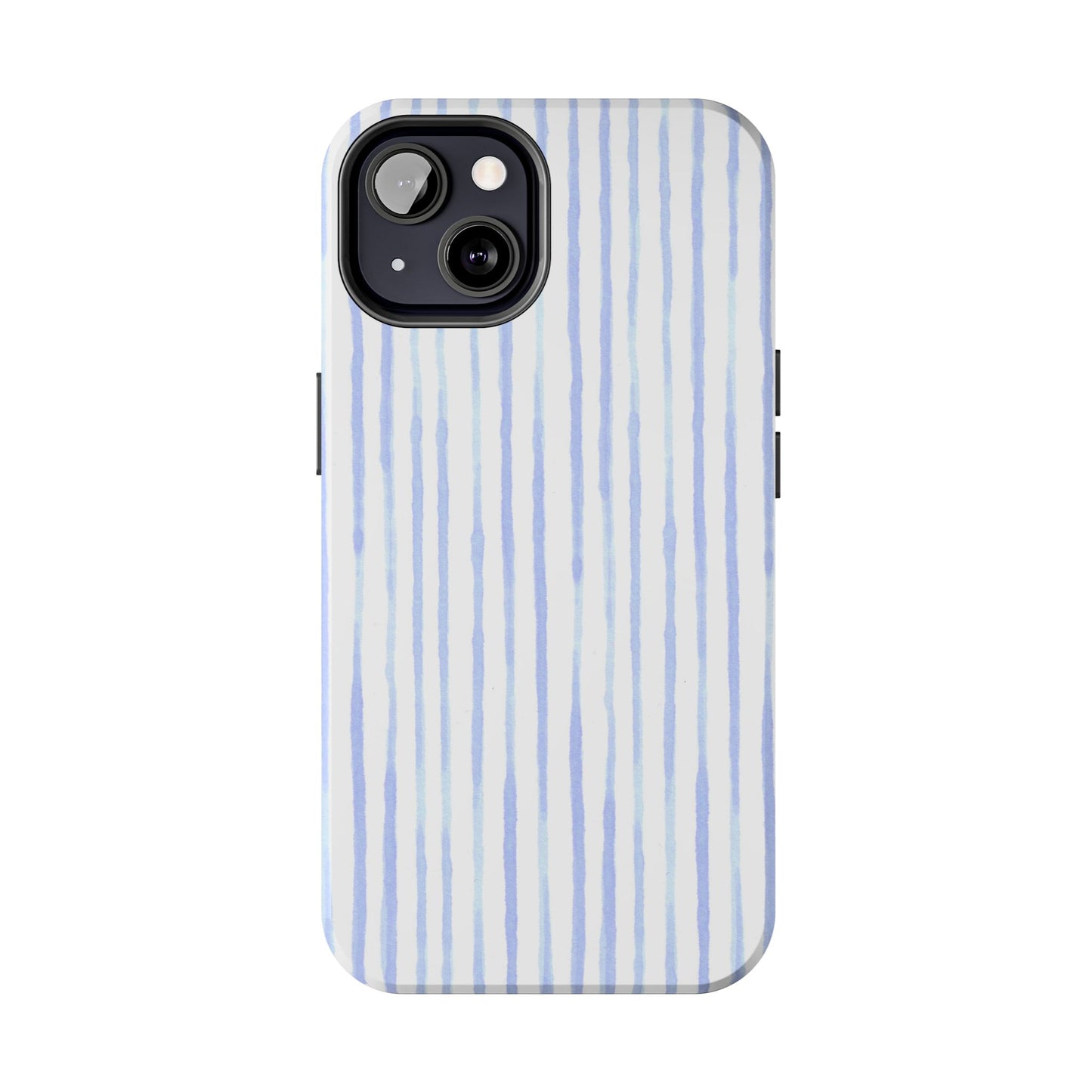 Happy Stripe White / Blue Phone Case