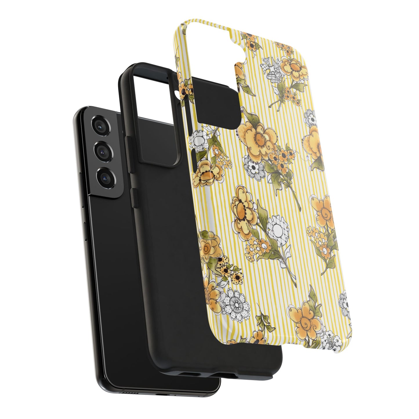 Bee Floral White / Yellow Phone Case