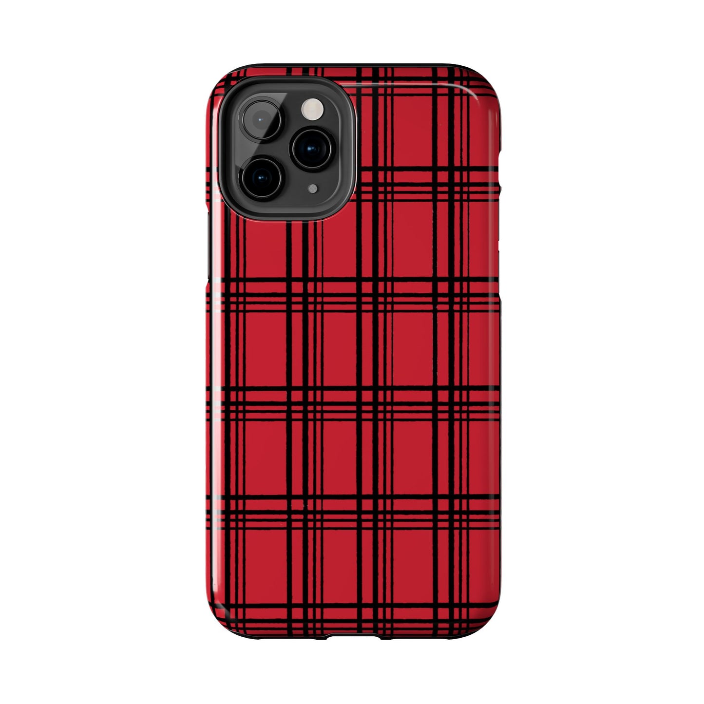 Glad Plaid Red / Black Phone Case