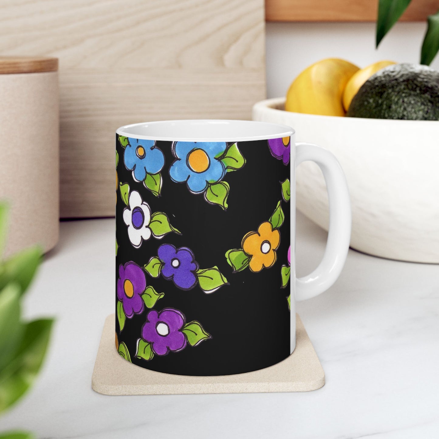 Fancy Dog Daisies Cup