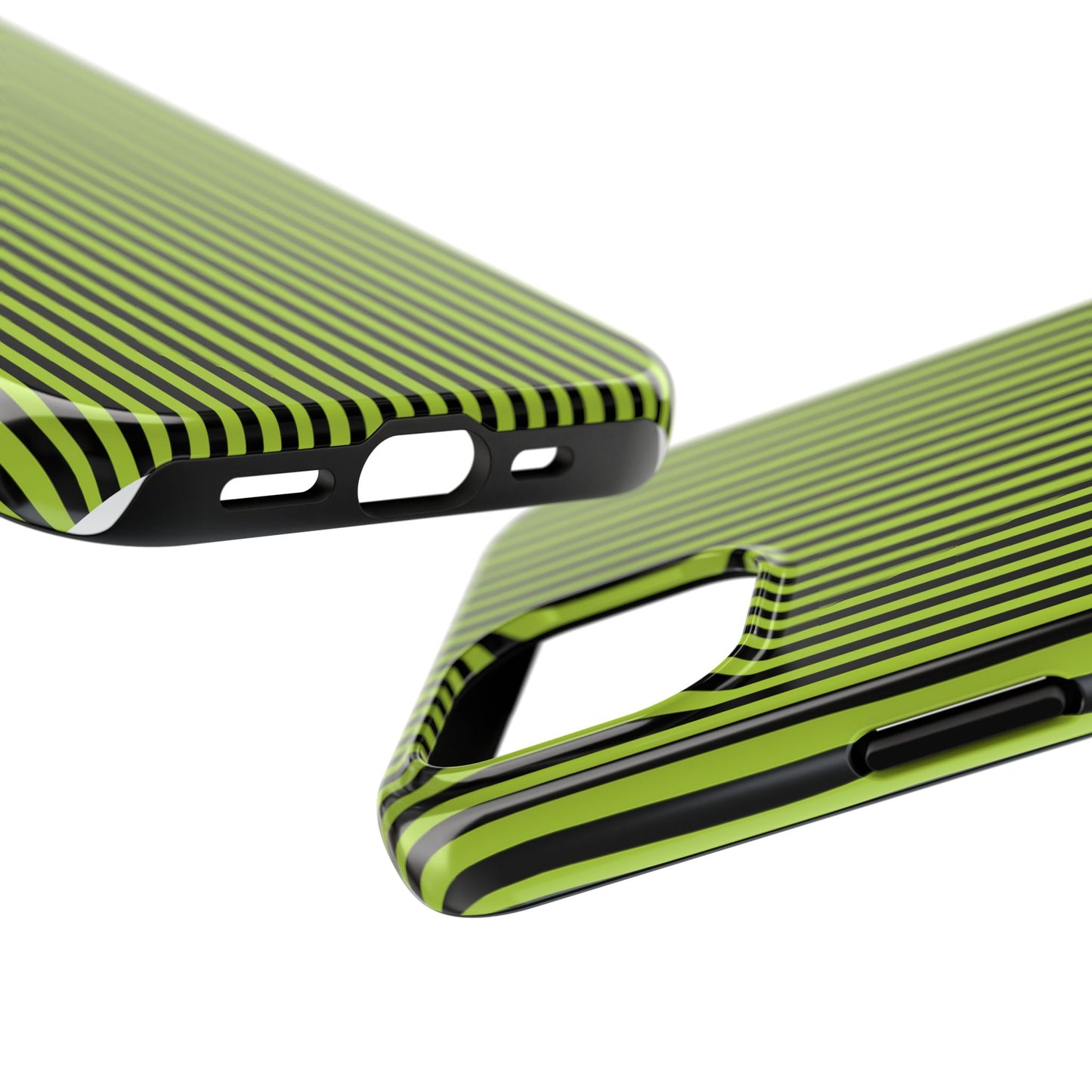 Stripe Green / Black Phone Case