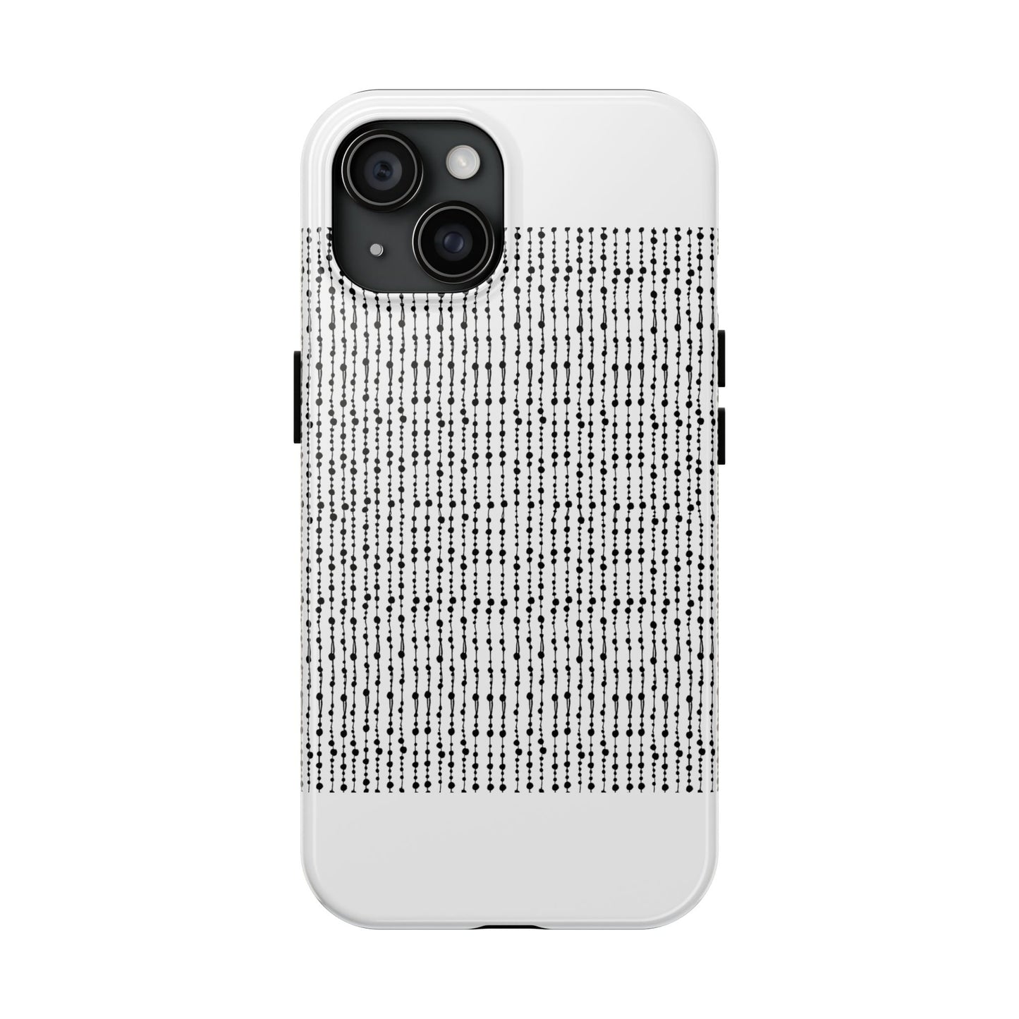 Beaded Curtain White / Black Phone Case