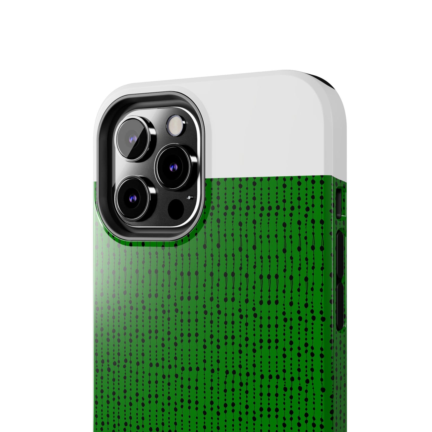 Beaded Curtain Green / Black Phone Case