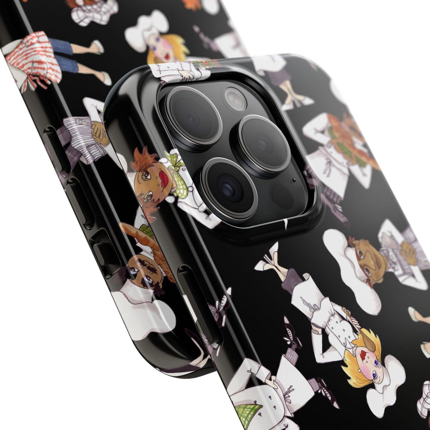 Tossed Chefs Black Phone Case