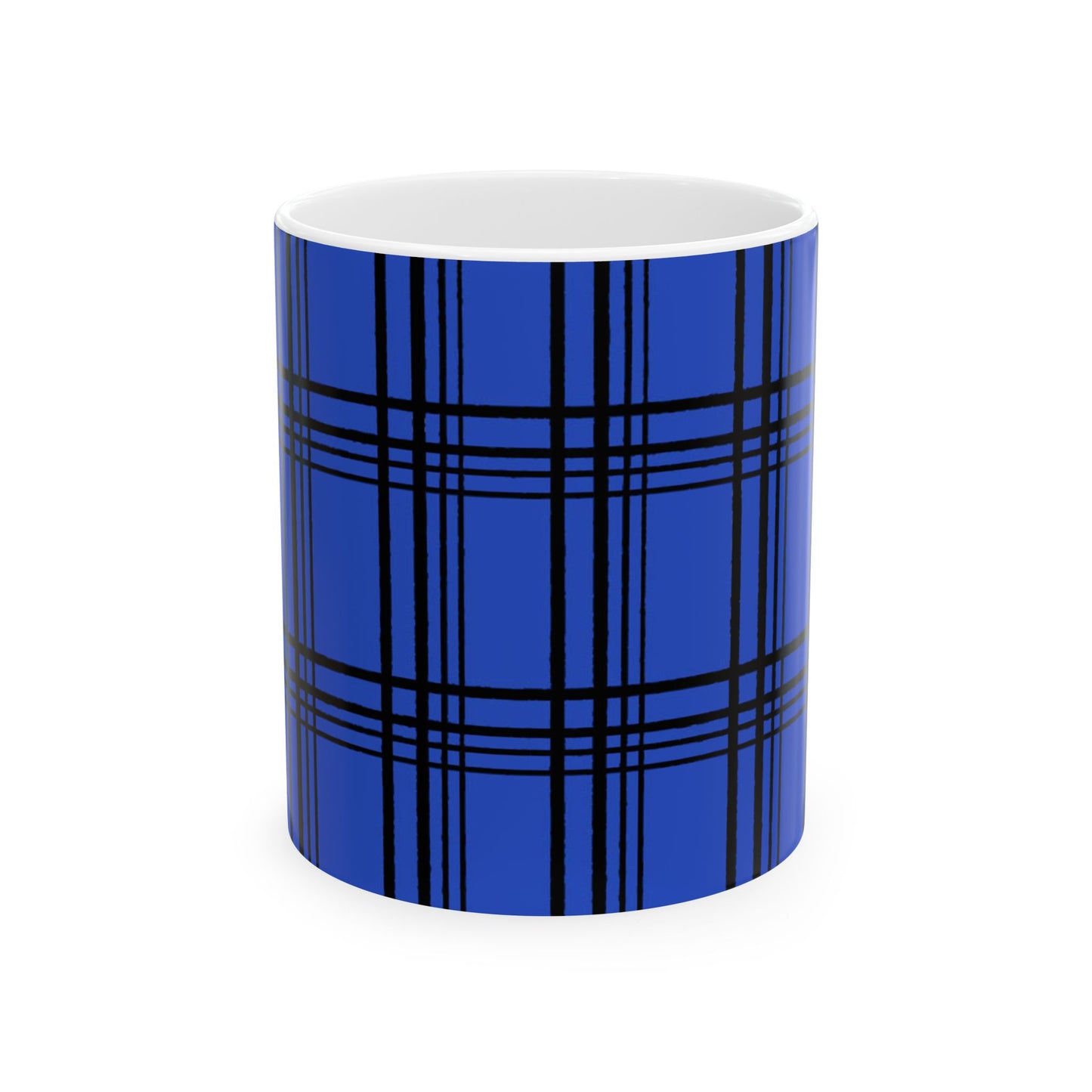 Glad Plaid Blue / Black Cup