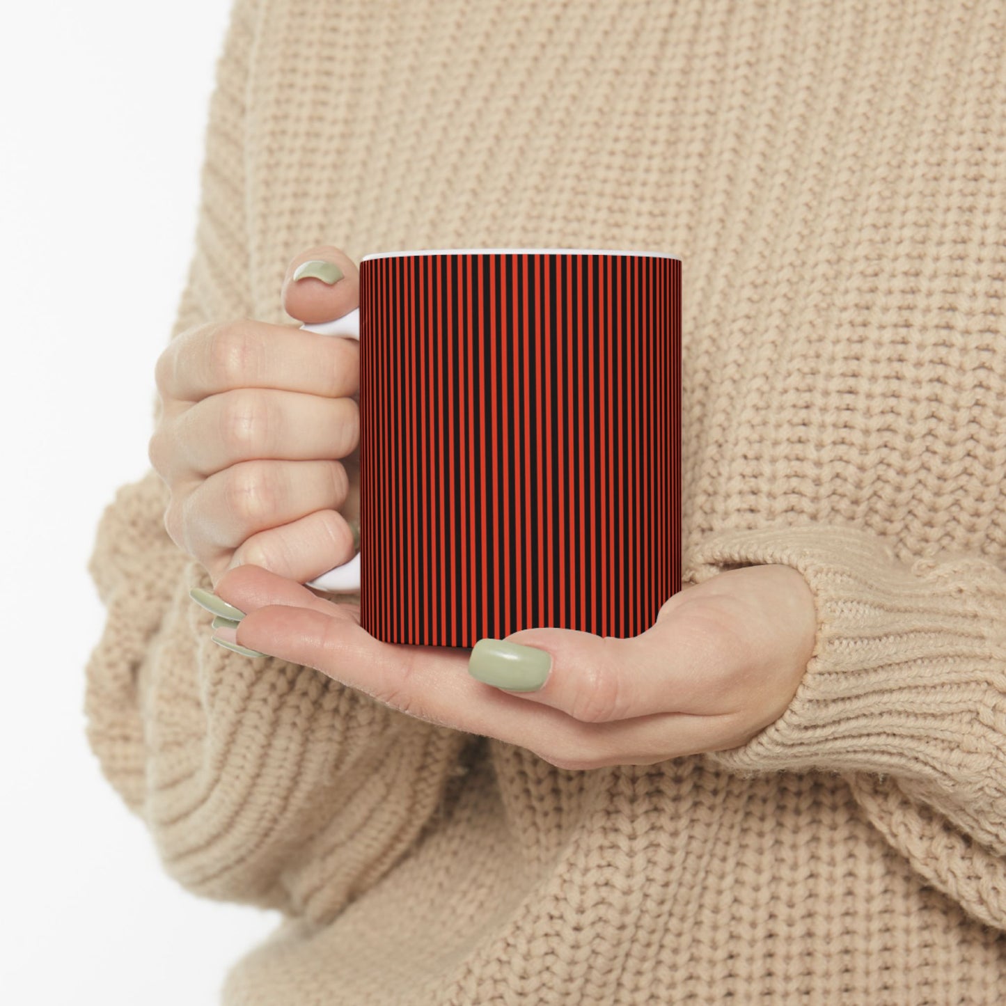 Pin Stripe Red / Black Cup