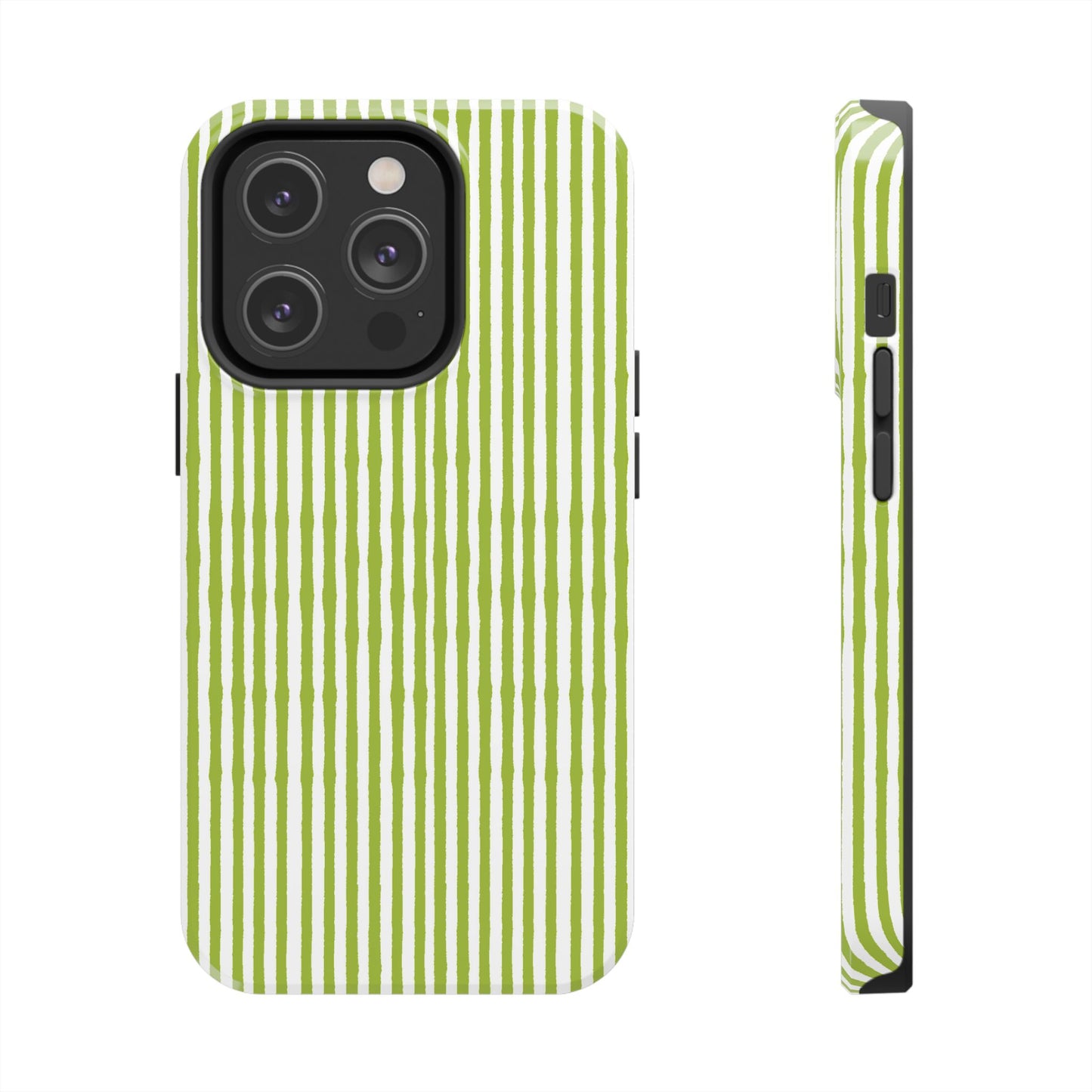 Lazy Stripe Green / White Phone Case