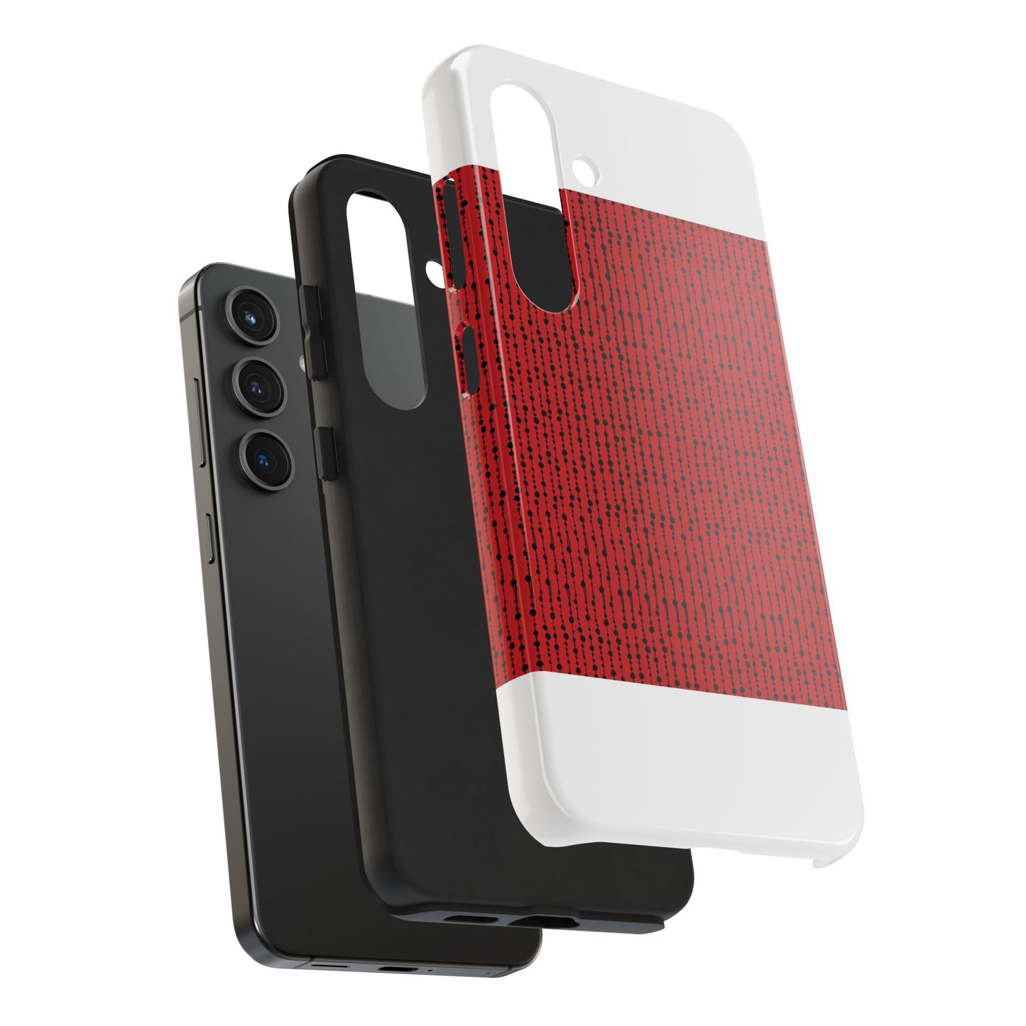 Beaded Curtain Red / Black Phone Case