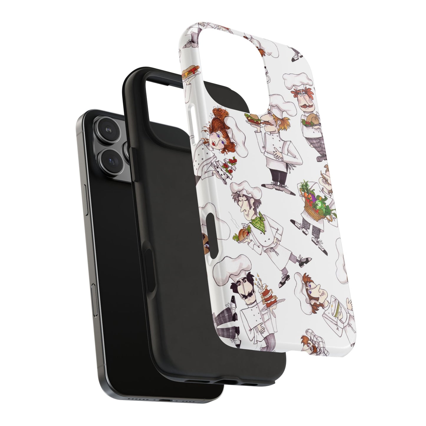 Tossed Chefs White Phone Case