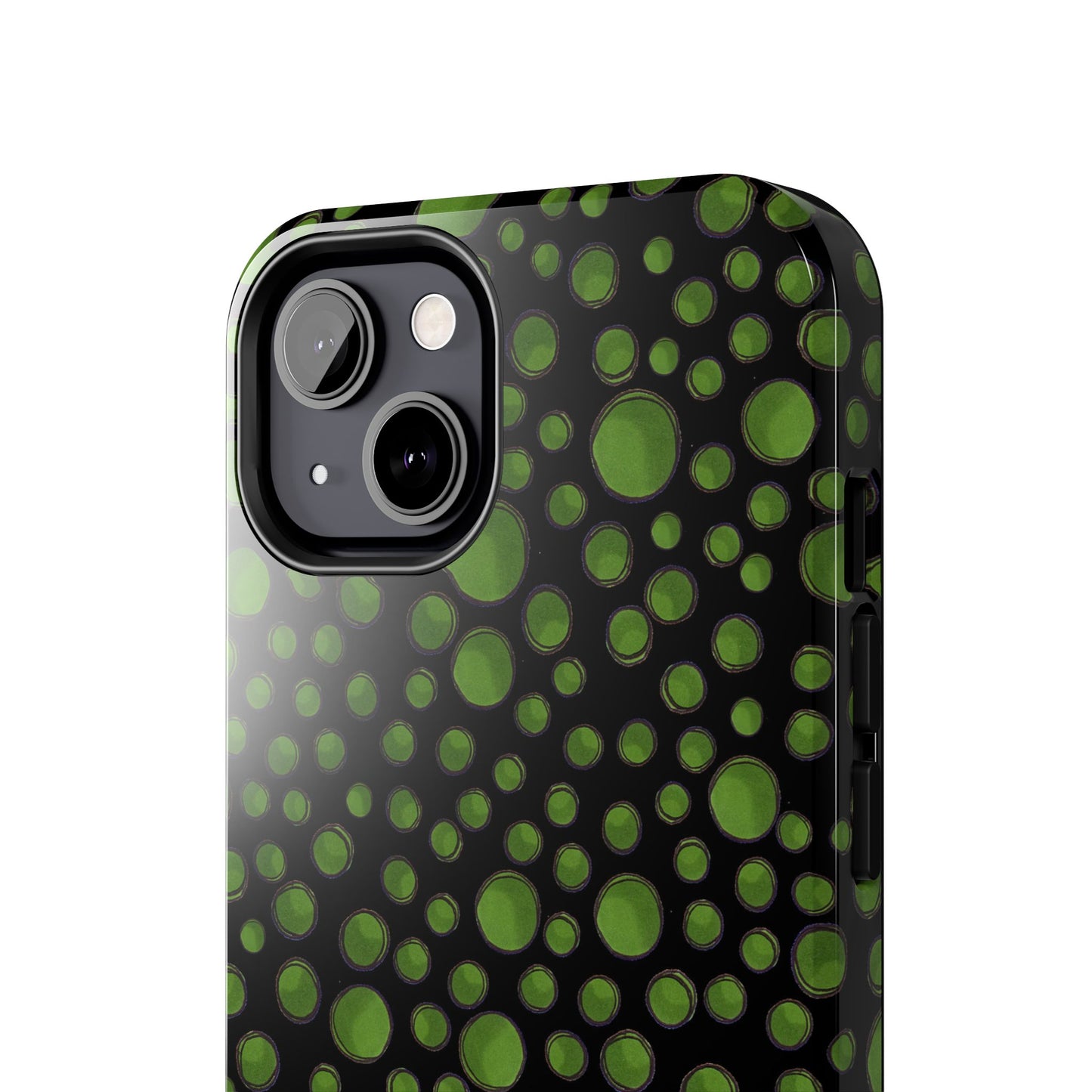 Dot Assortment Black / Green Phone Case