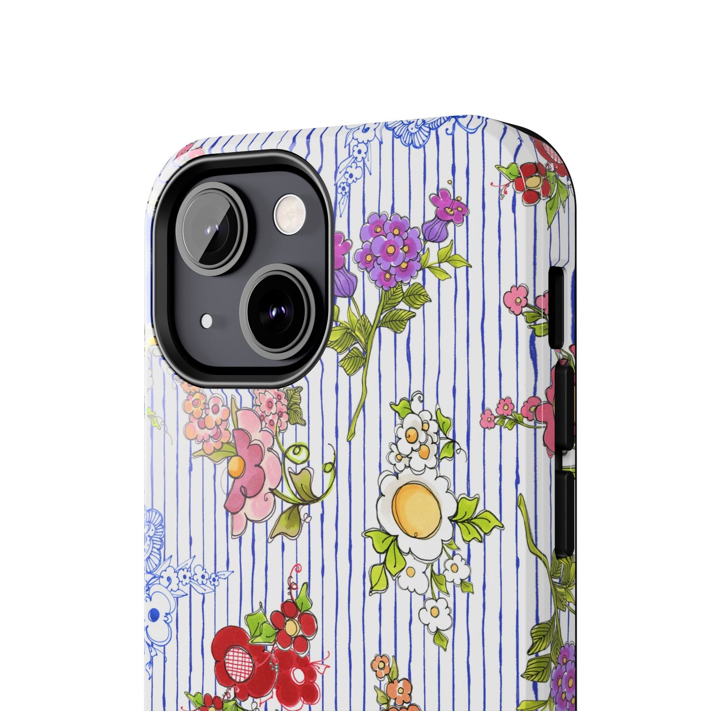 Mixed Bouquets Blue / White Phone Case