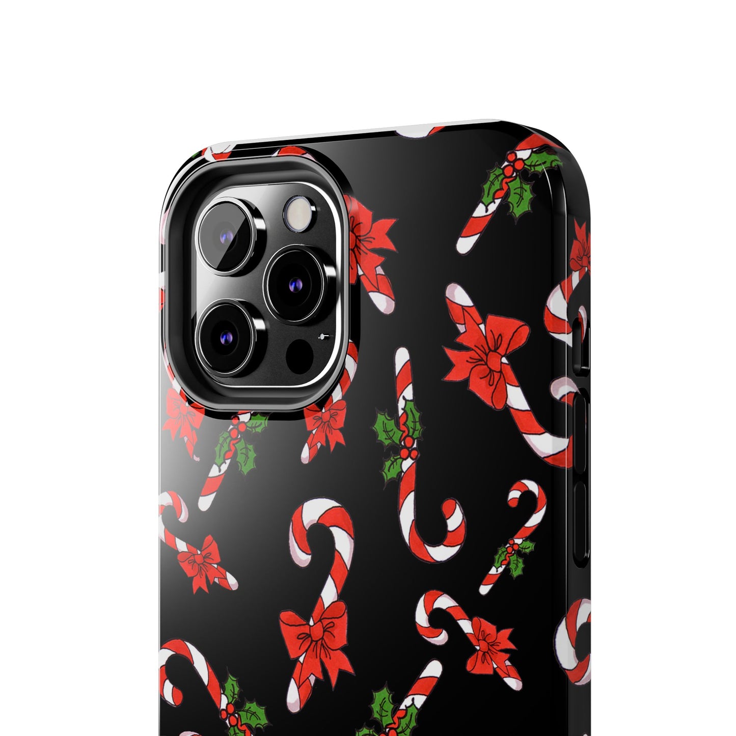 Candy Cane Crowd Black Phone Case