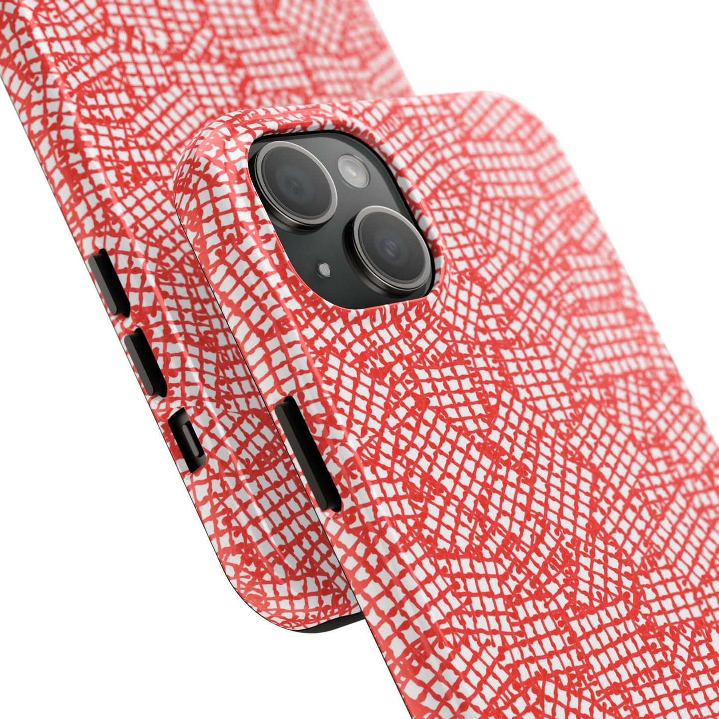 Check Patch Small Red Phone Case